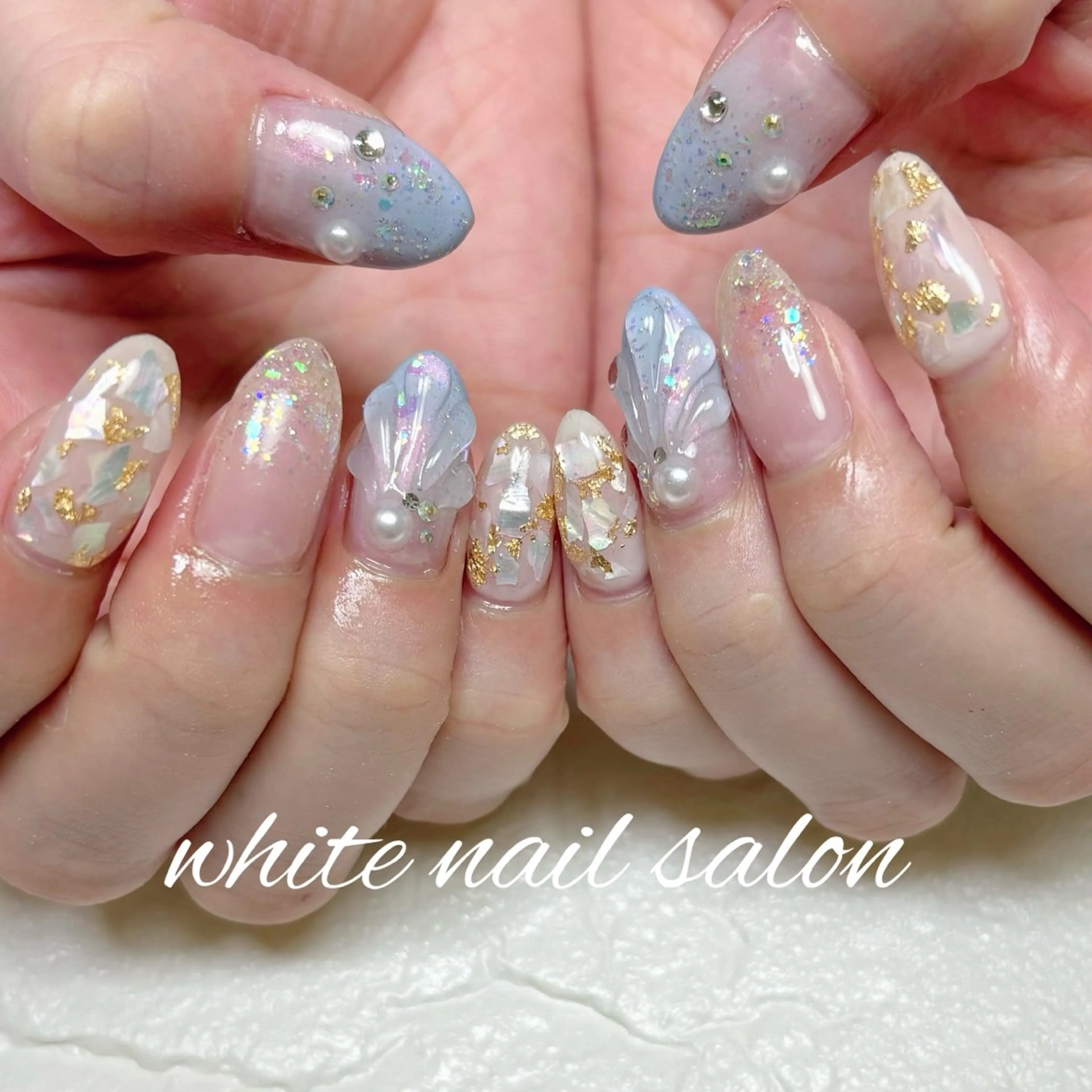 ネイル ホワイト ハンドネイル white nail salonのネイルデザイン