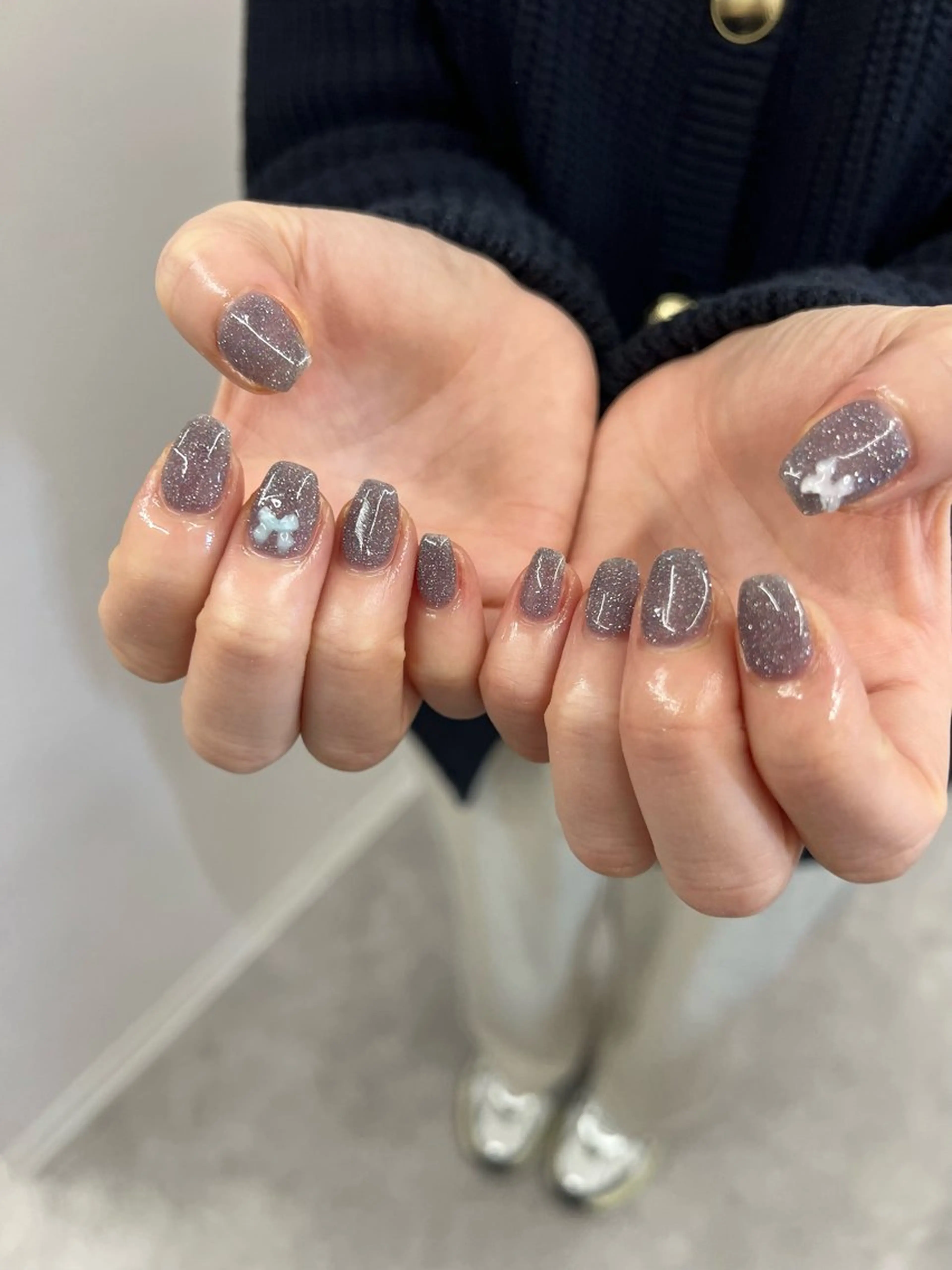 ネイル フラッシュネイル ジェルネイル マグネットネイル ニュアンスネイル パラジェル ハンドネイル ハンドケア Bana_ Nailのネイルデザイン