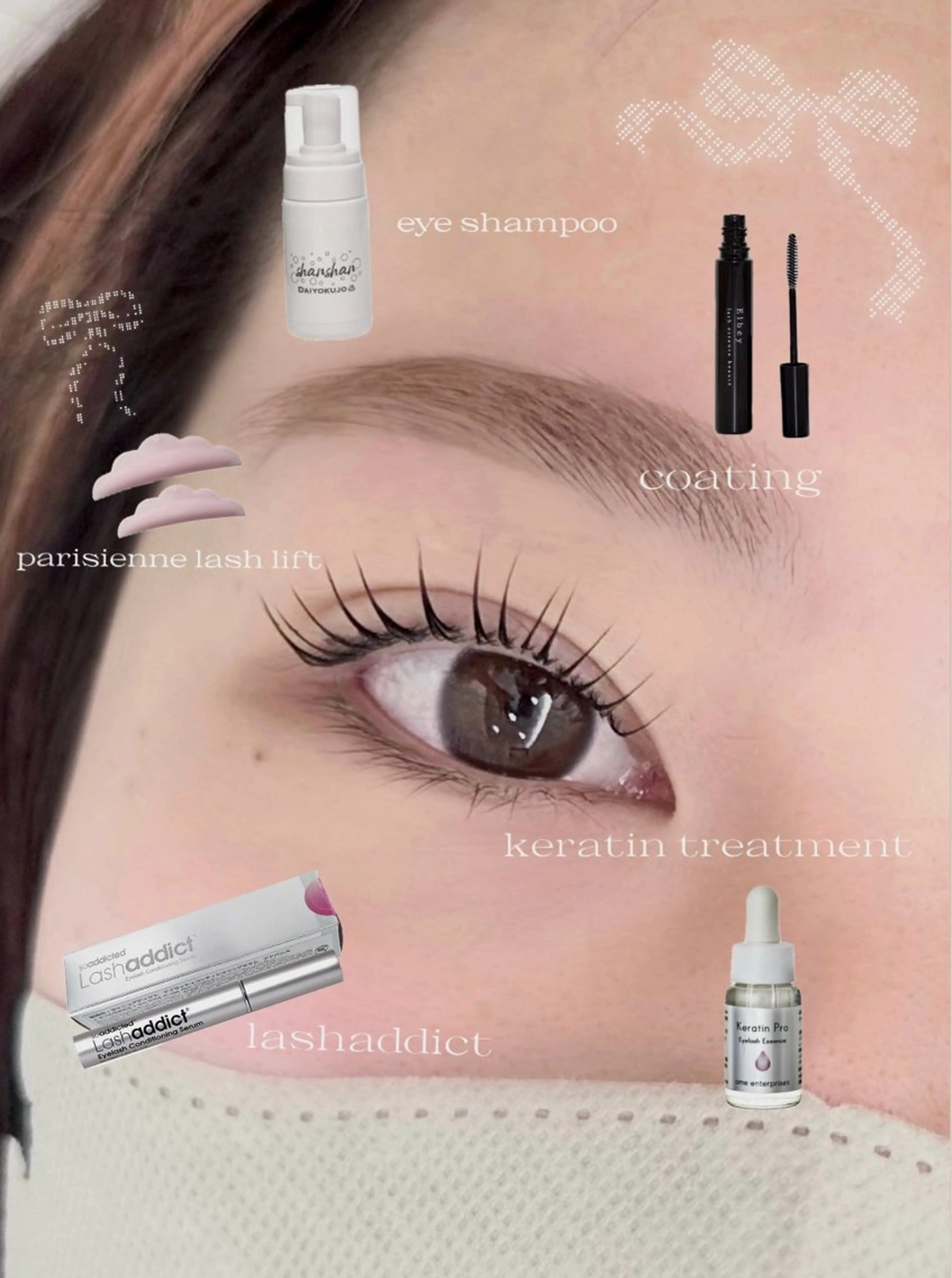 マツエク・マツパ パリジェンヌラッシュリフト ୨୧ ₊˚MOMO ୨୧のマツエク・マツパデザイン