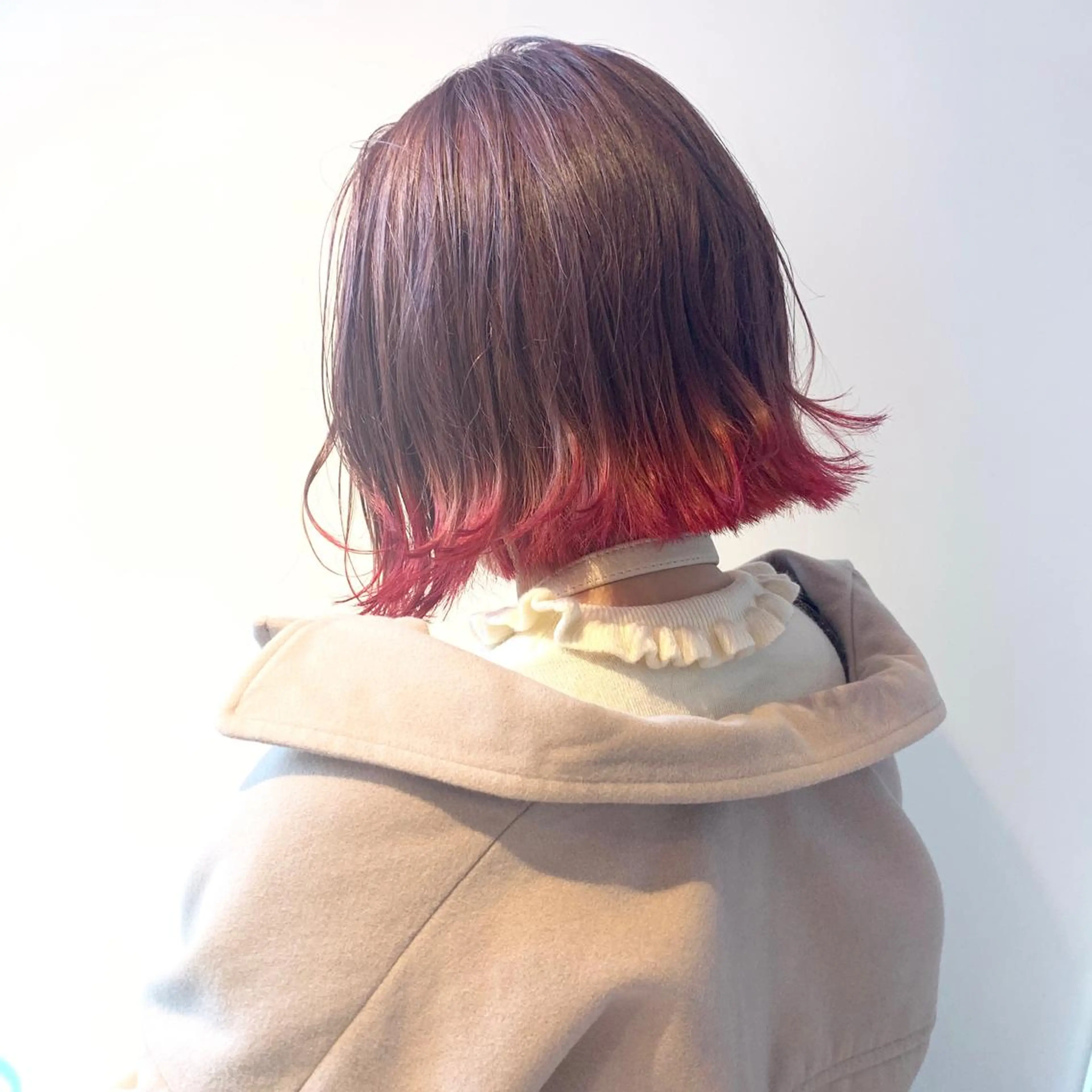 カラー ブリーチ ピンクカラー ボブ/暖色/デザイン KOYUKI⛄️のヘアスタイル