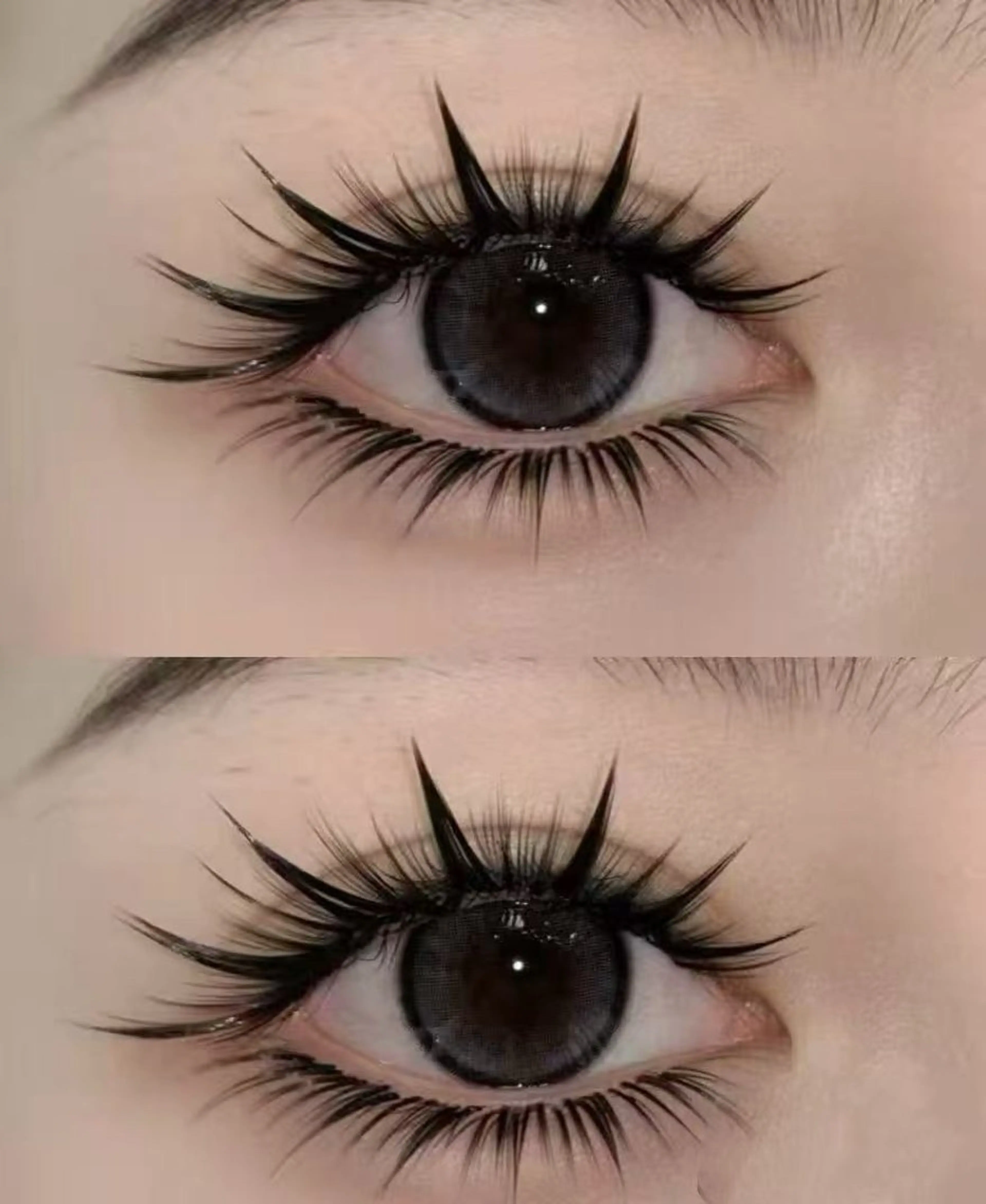 ★大人気持ち込みデザイン LEDワンホン感ボリュームラッシュ上下セット＊上140東濃密＋下つけ放題（アイパック付き）の写真