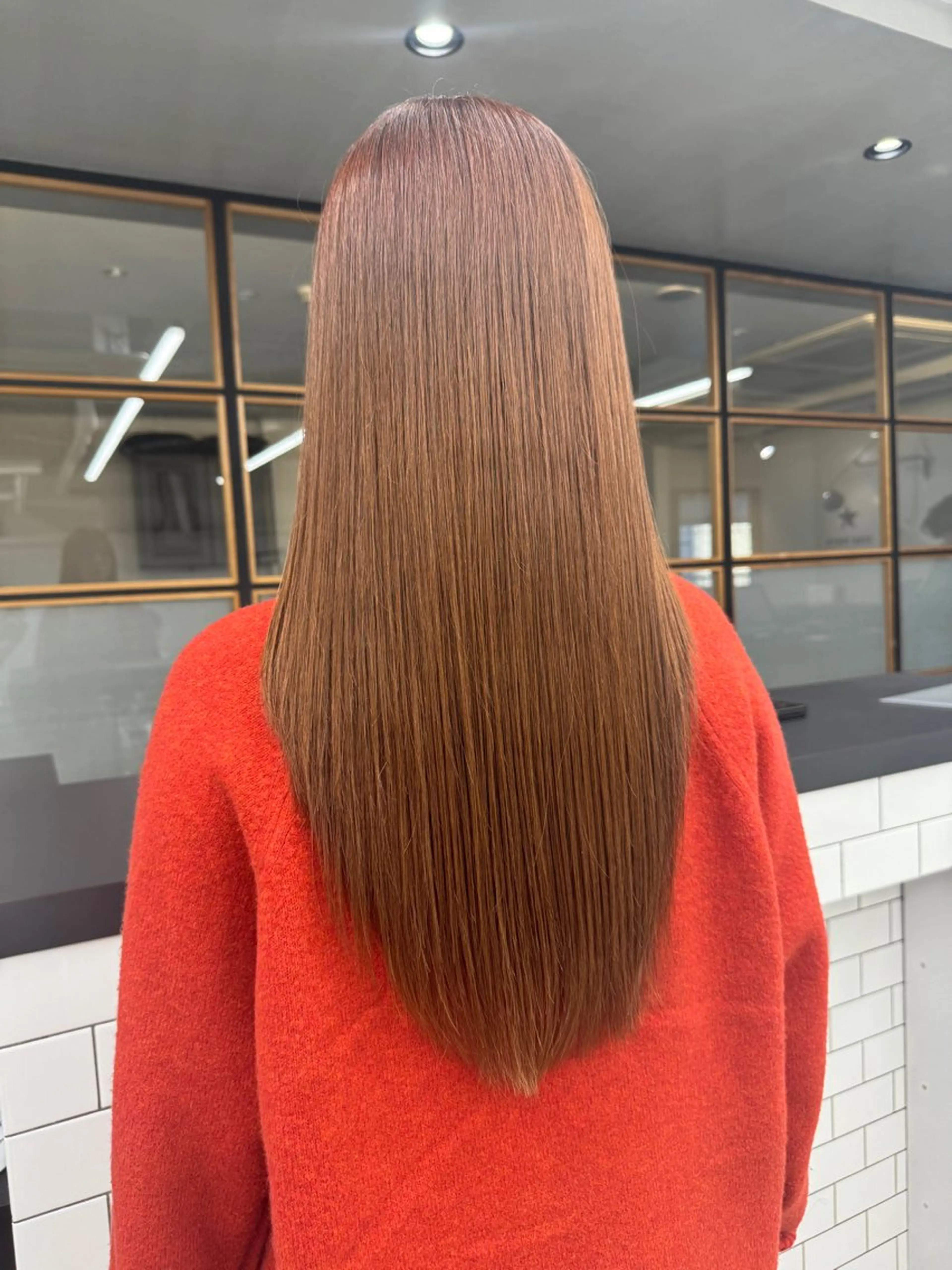 ロング 酸性ストレート カット 縮毛矯正 💗韓国ヘア/透明感 💗若菜あいこのヘアスタイル