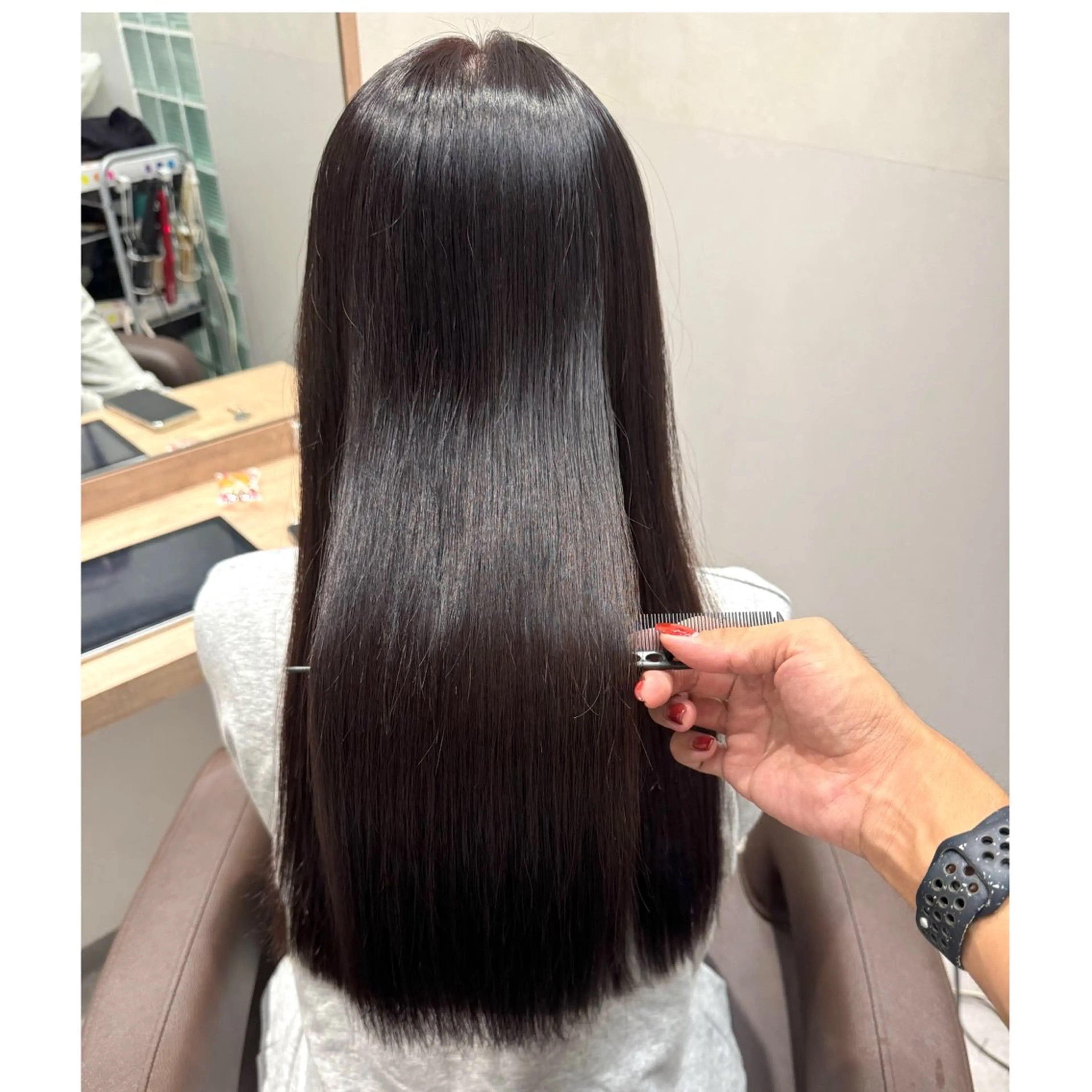 ロング 縮毛矯正 カット 縮毛矯正 トリートメント 森 隆秀/韓国ヘアのヘアスタイル