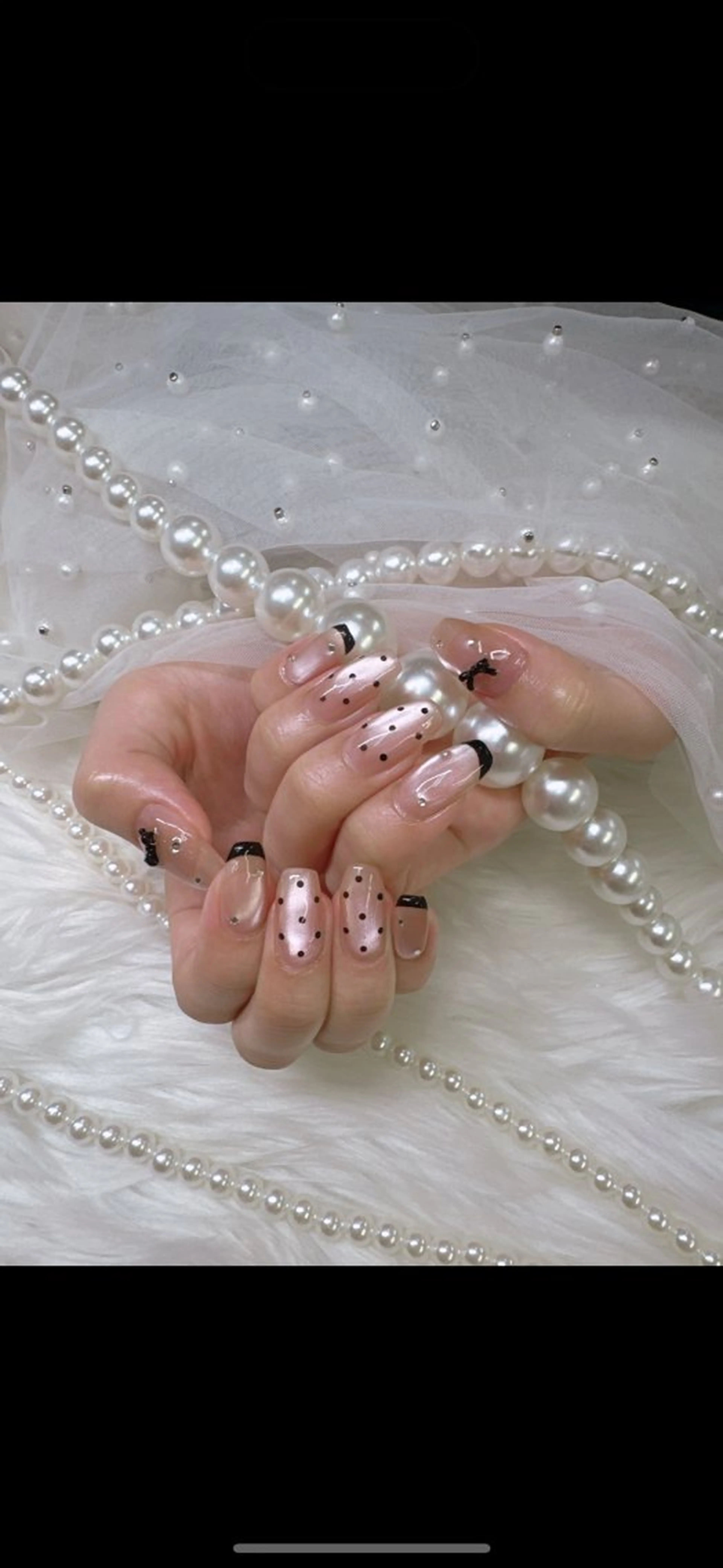 ネイル アートネイル べっ甲ネイル ボルドー チークネイル ドット ハンドネイル Queeens nailのネイルデザイン