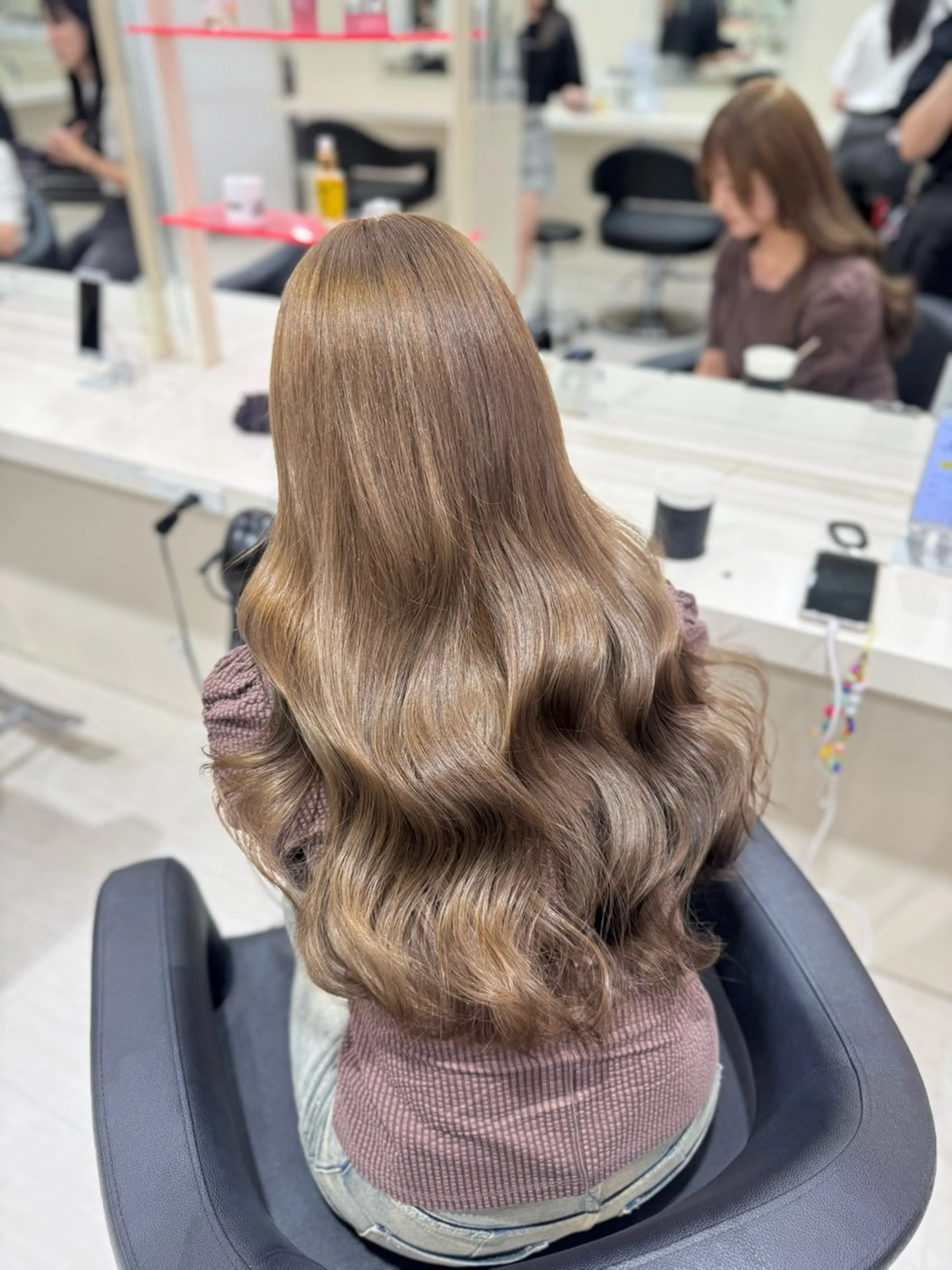 ロング カラー ヘアカラー 🤍韓国大人っぽ ベージュMAI🤍のヘアスタイル