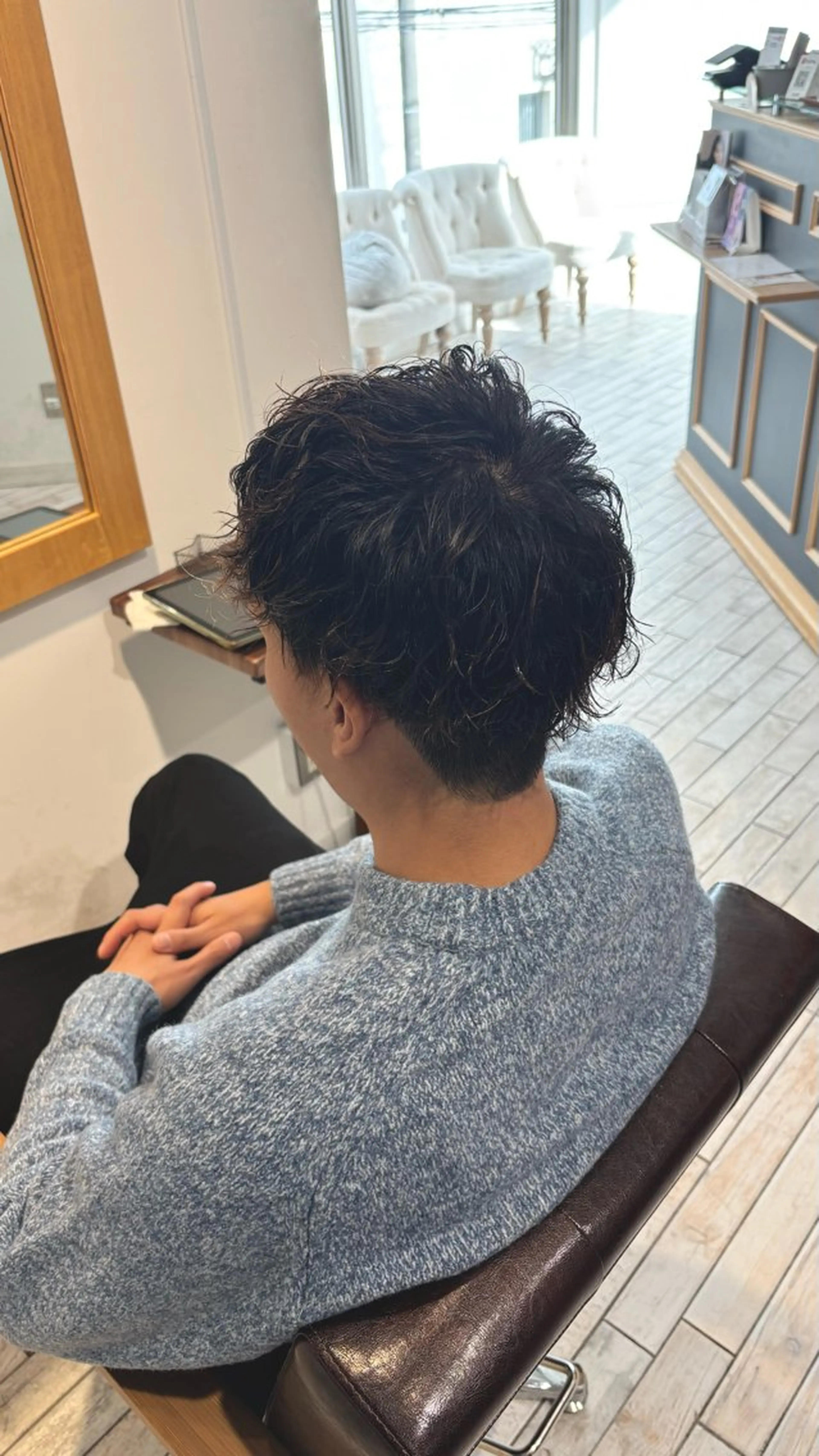 パーマ メンズ カット パーマ 🎀すず🎀レディー ス/神奈川大学最寄りのヘアスタイル