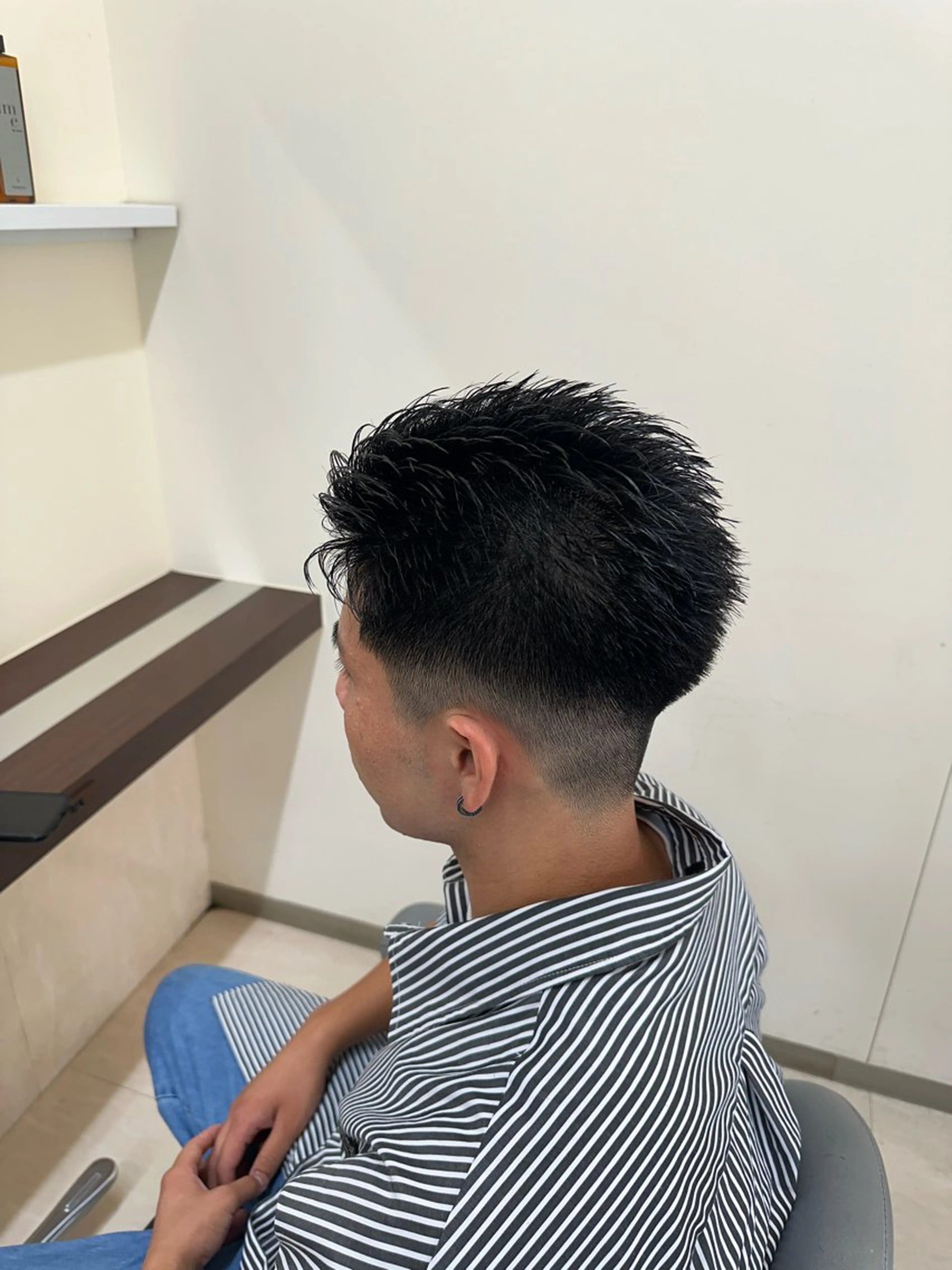 ショート カラー パーマ メンズ 刈り上げ ショートヘア カット ヘアセット 毎月230人担当/ メンズヘア/清和武虎のヘアスタイル