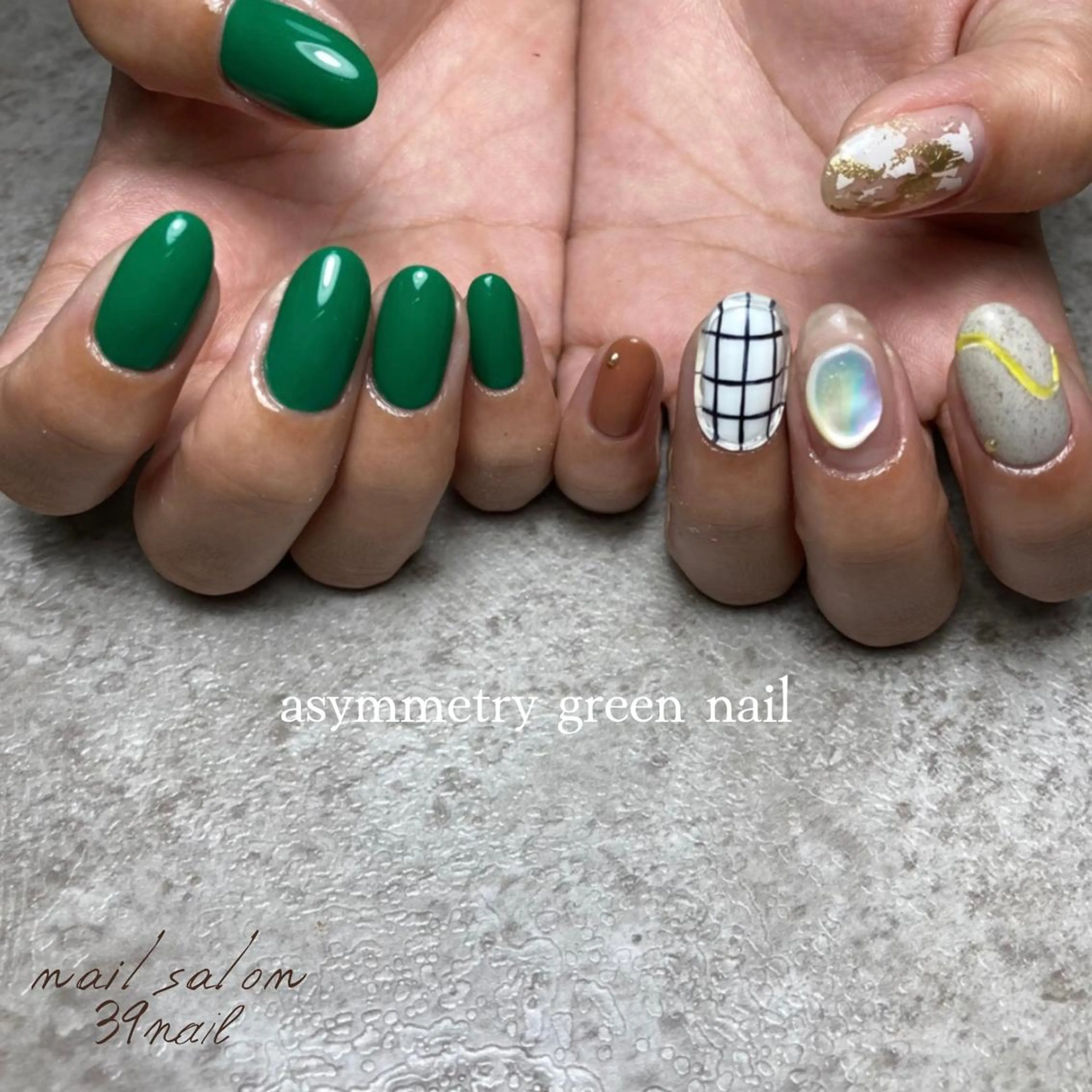 ミディアム ネイル ハンドネイル 京橋 【39nail】のネイルデザイン