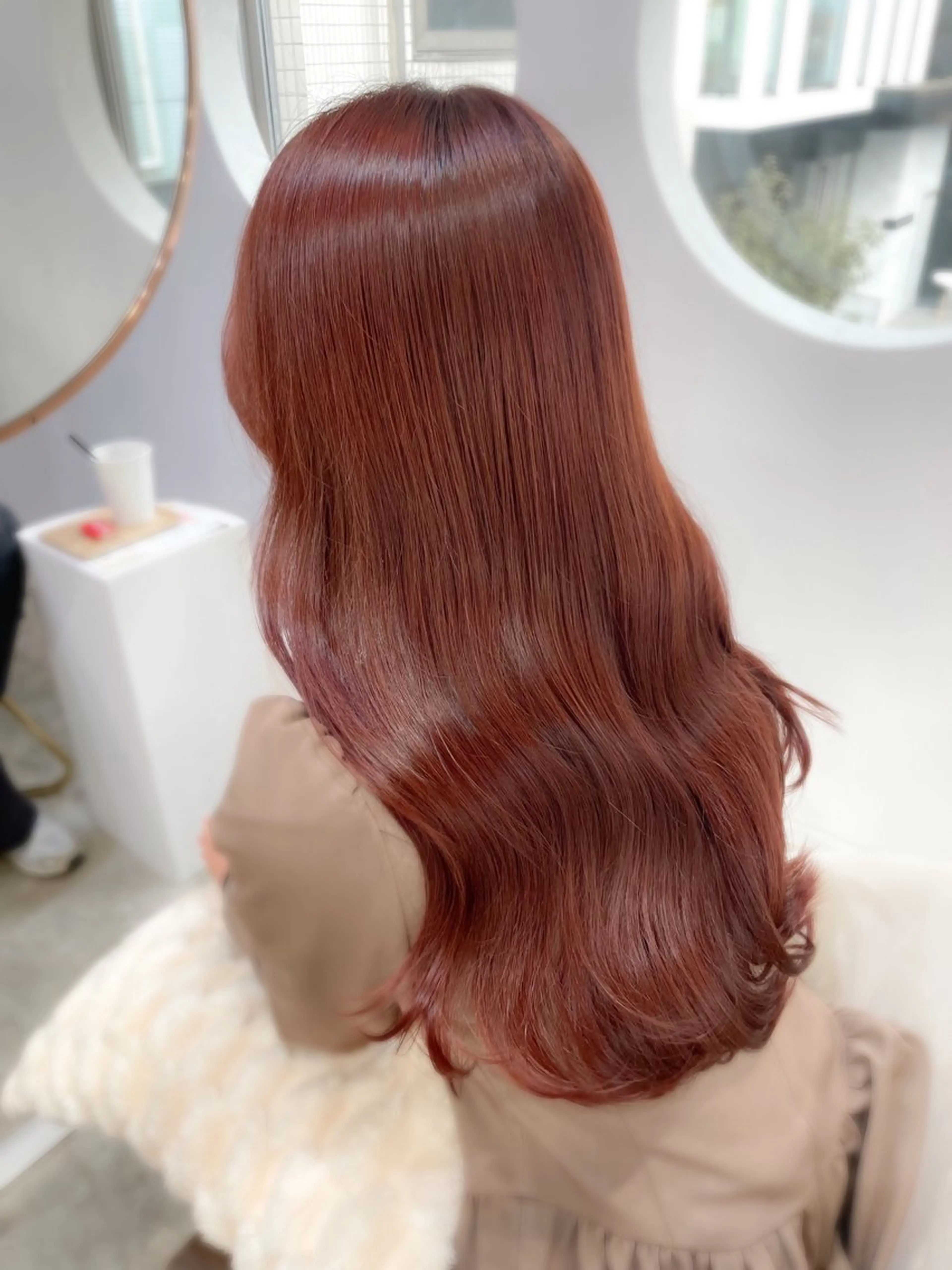 ミディアム カラー バレイヤージュ ブリーチ ケアブリーチ ダブルカラー ハイライトカラー ヘアカラー トリートメント ミディアム/顔周り/ ベージュ🌼mayuのヘアスタイル