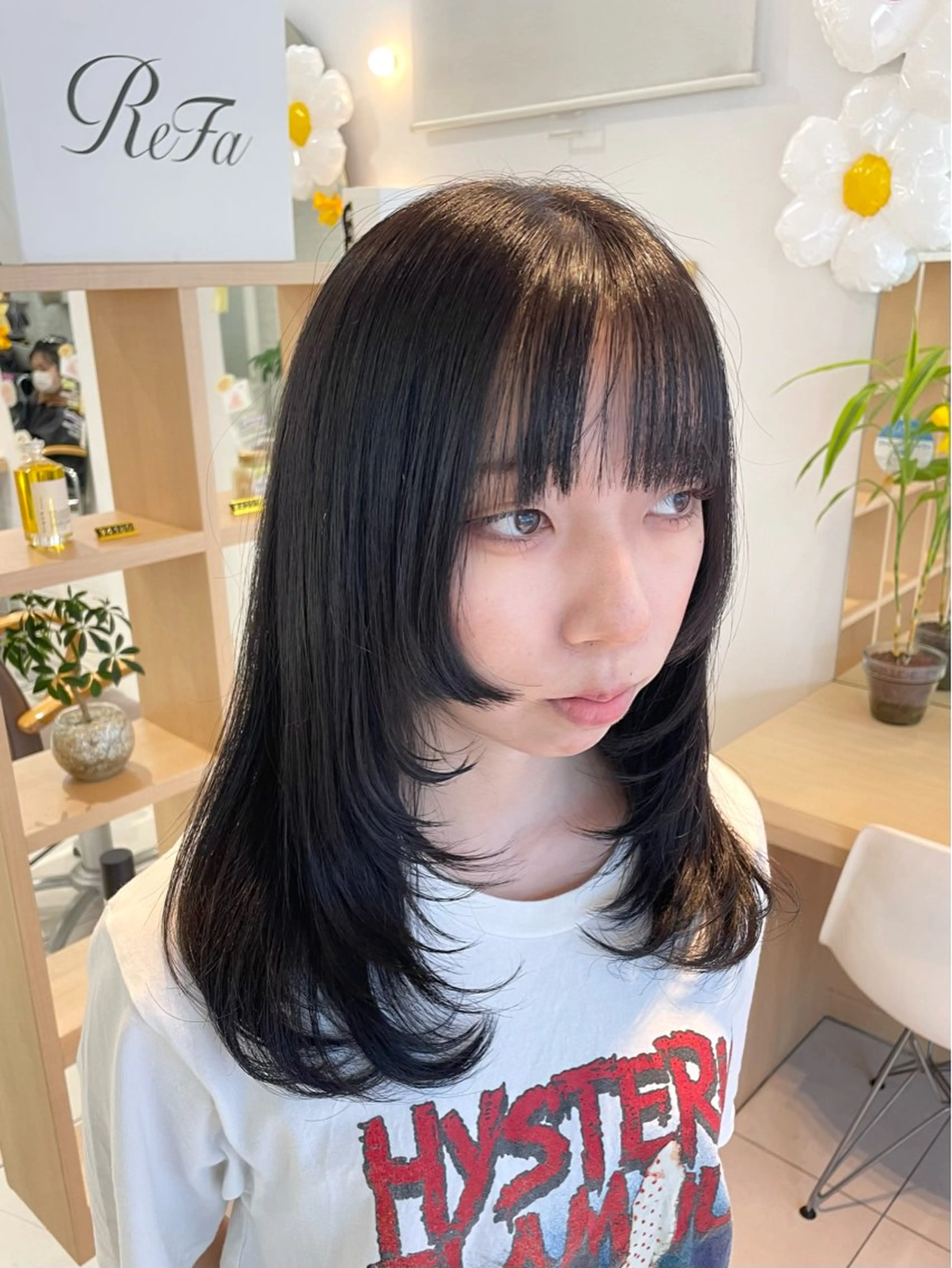 ロング 顔まわりレイヤー 姫カット 韓国風ヘア レイヤーカット ロング 🧸SAKI🎀 韓国レイヤーのヘアスタイル