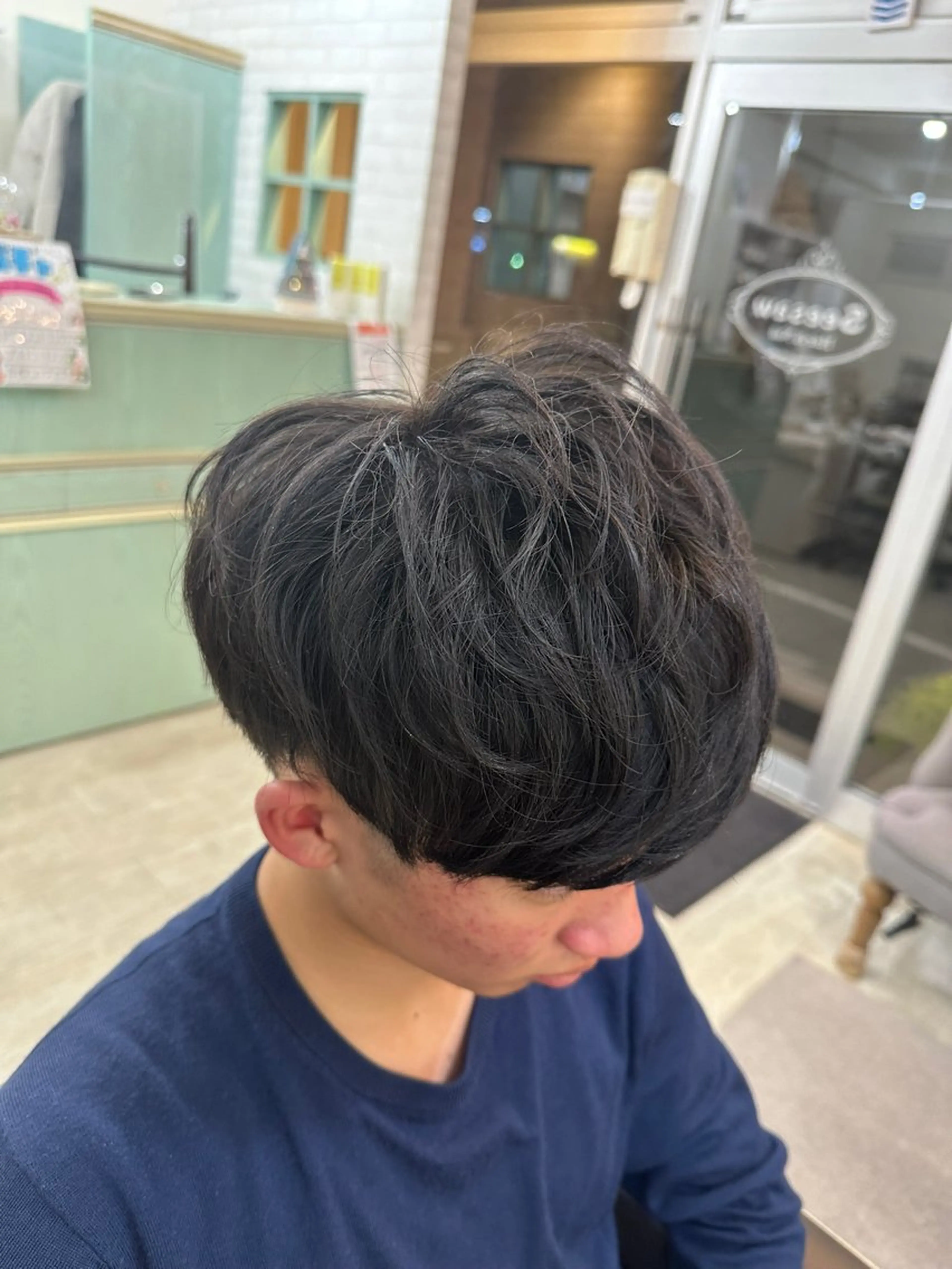 ショート メンズ メンズパーマ メンズハイライト/ 透明感カラー⚡️内山のヘアスタイル