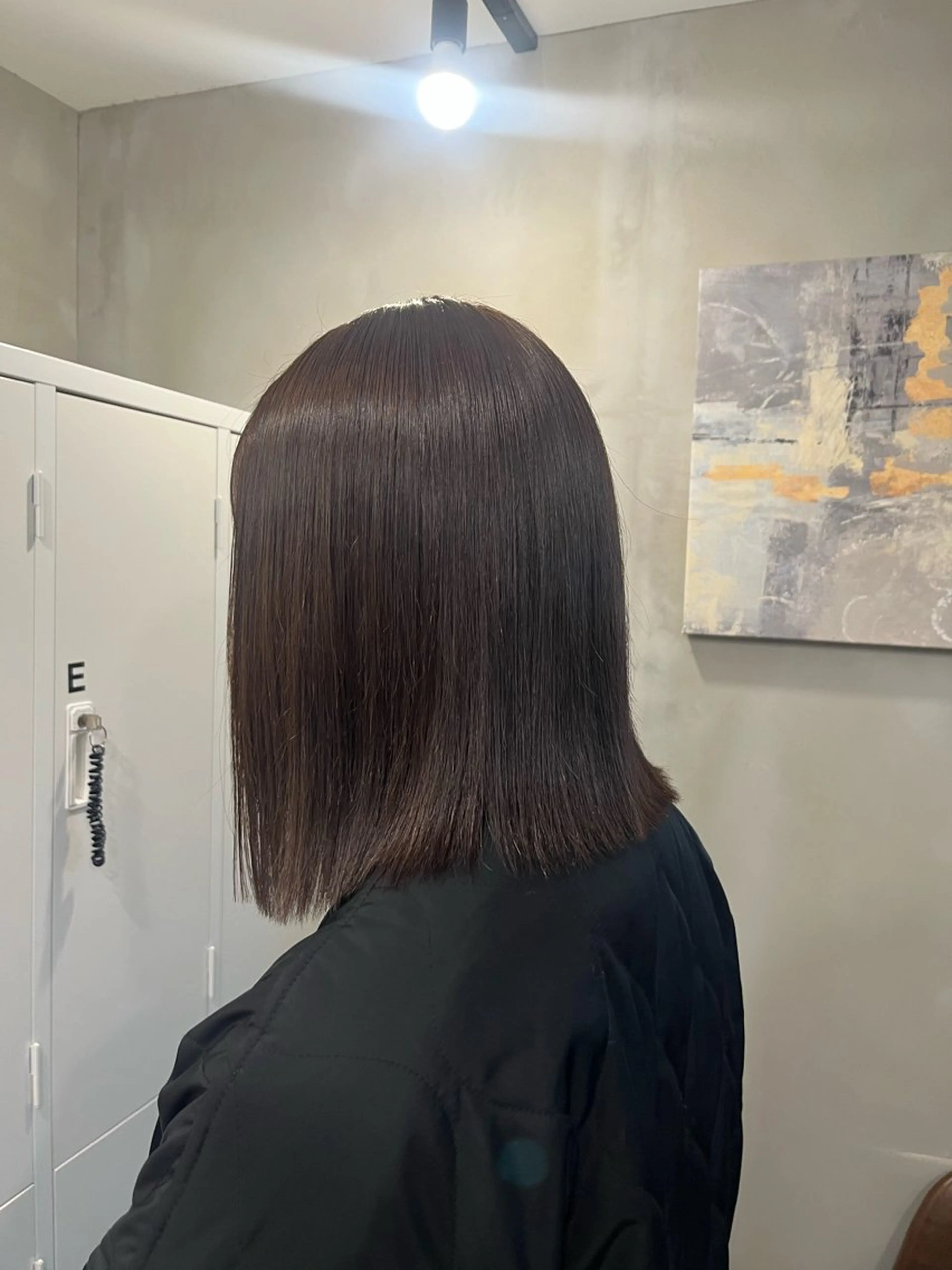 ミディアム カラー ブラウンカラー チョコレートブラウン カット ヘアカラー トリートメント 栗本 陽香/顔周りレ イヤー/透明感カラーのヘアスタイル