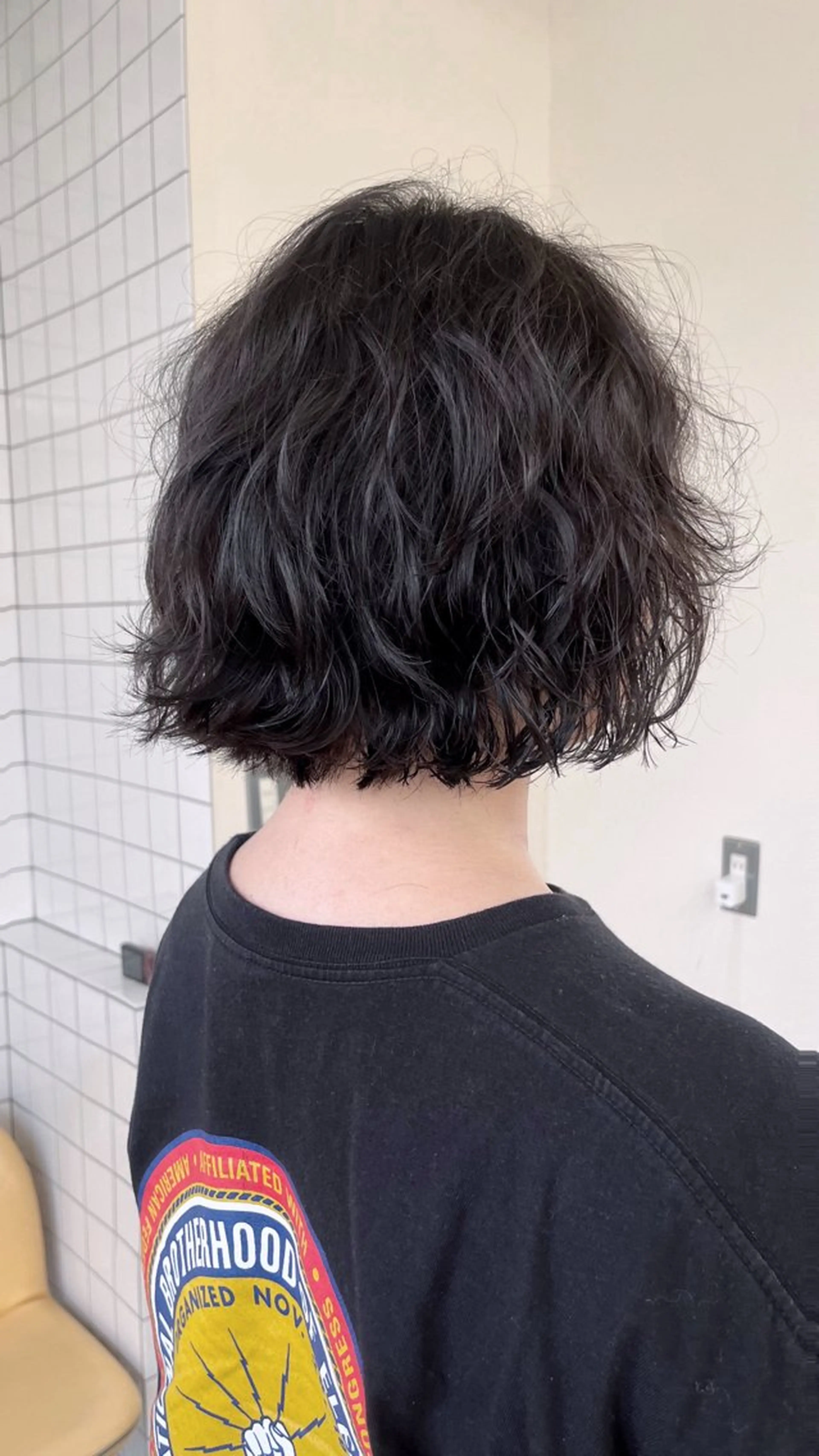 ショート パーマ ボブ ニュアンスパーマ ボブパーマ/パーマ ウルフパーマのヘアスタイル