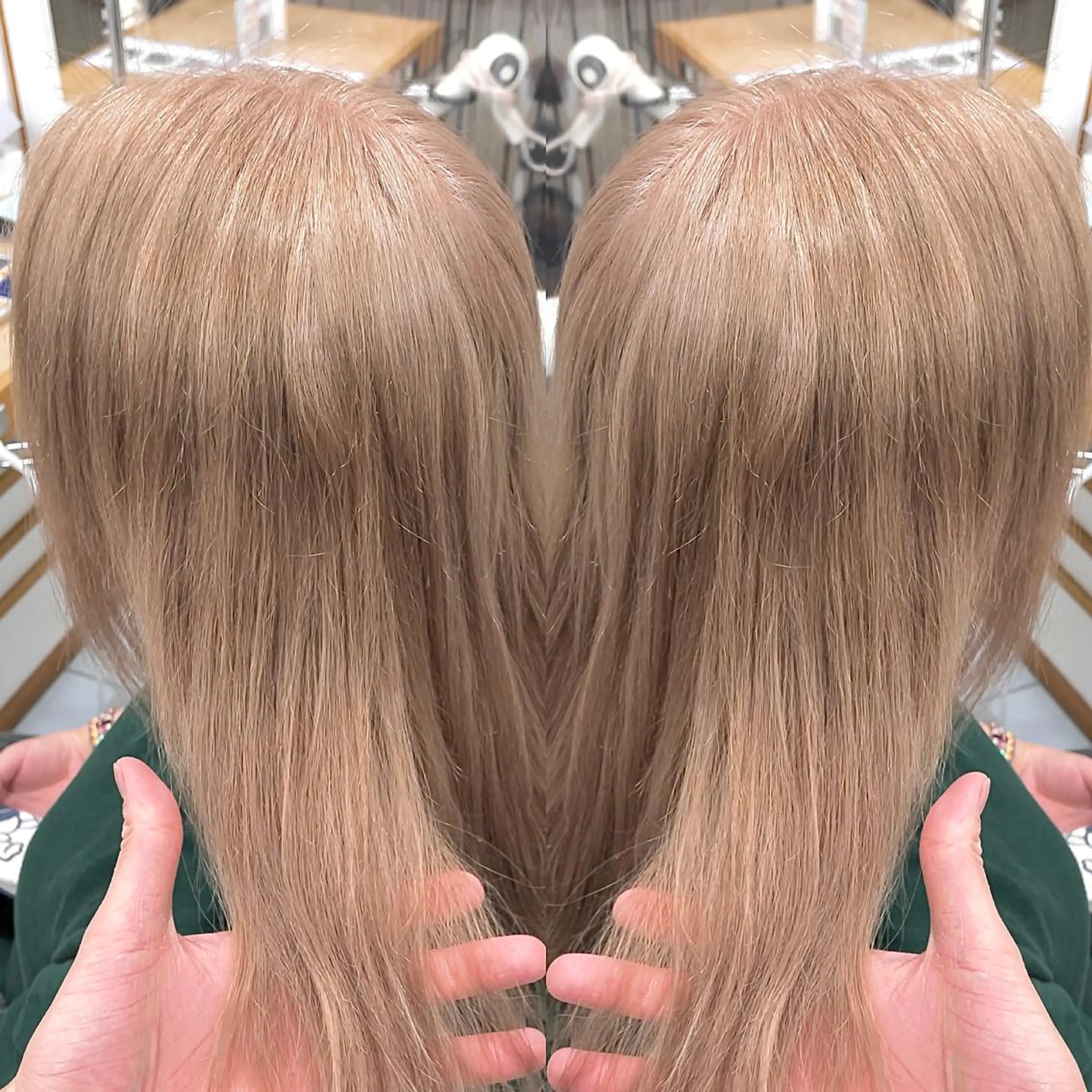 ミディアム カラー 縮毛/レイヤー 韓国/橋口のヘアスタイル