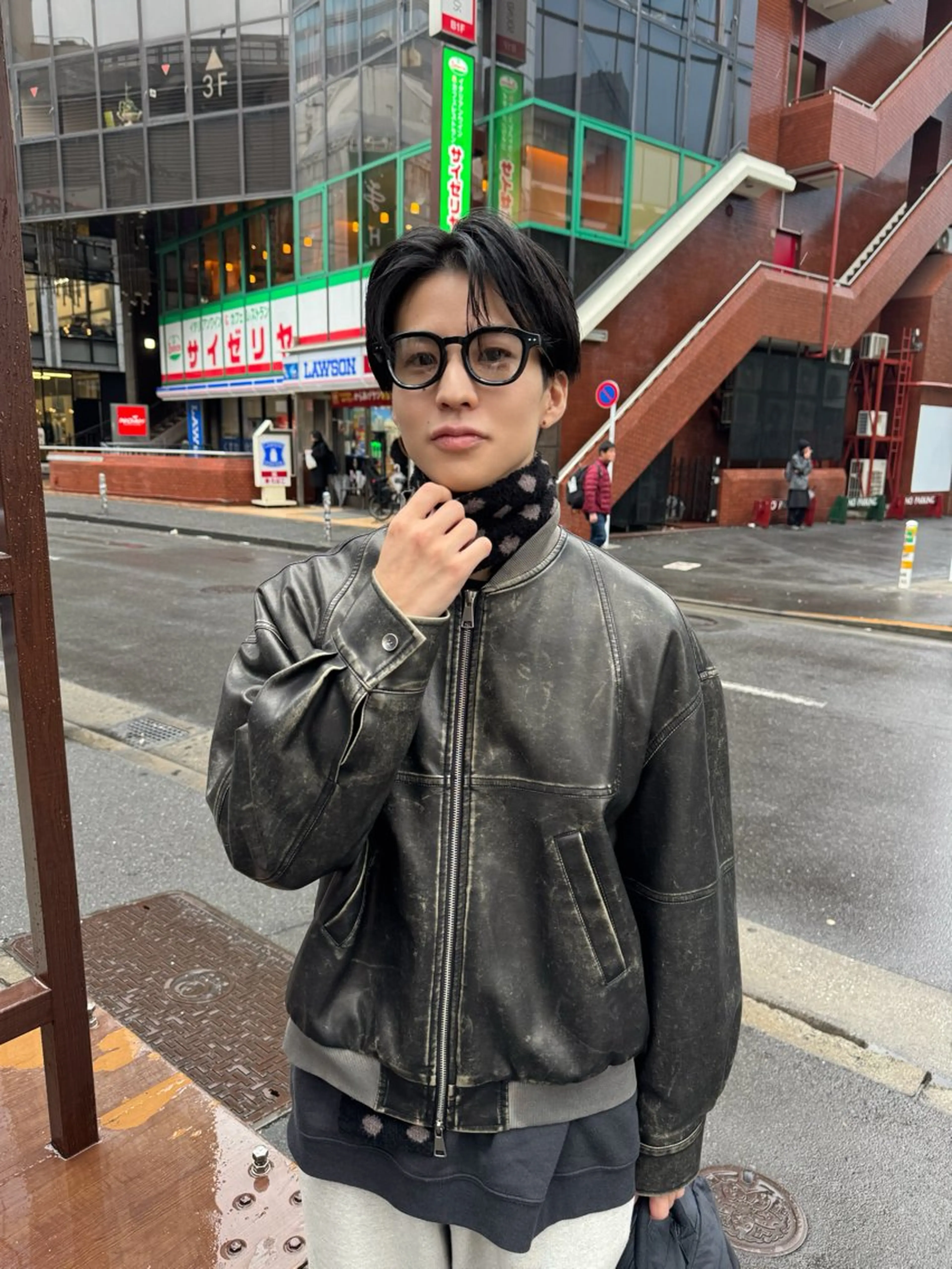 ショート メンズ センターパート カット 縮毛矯正 トリートメント 住本 大明のヘアスタイル