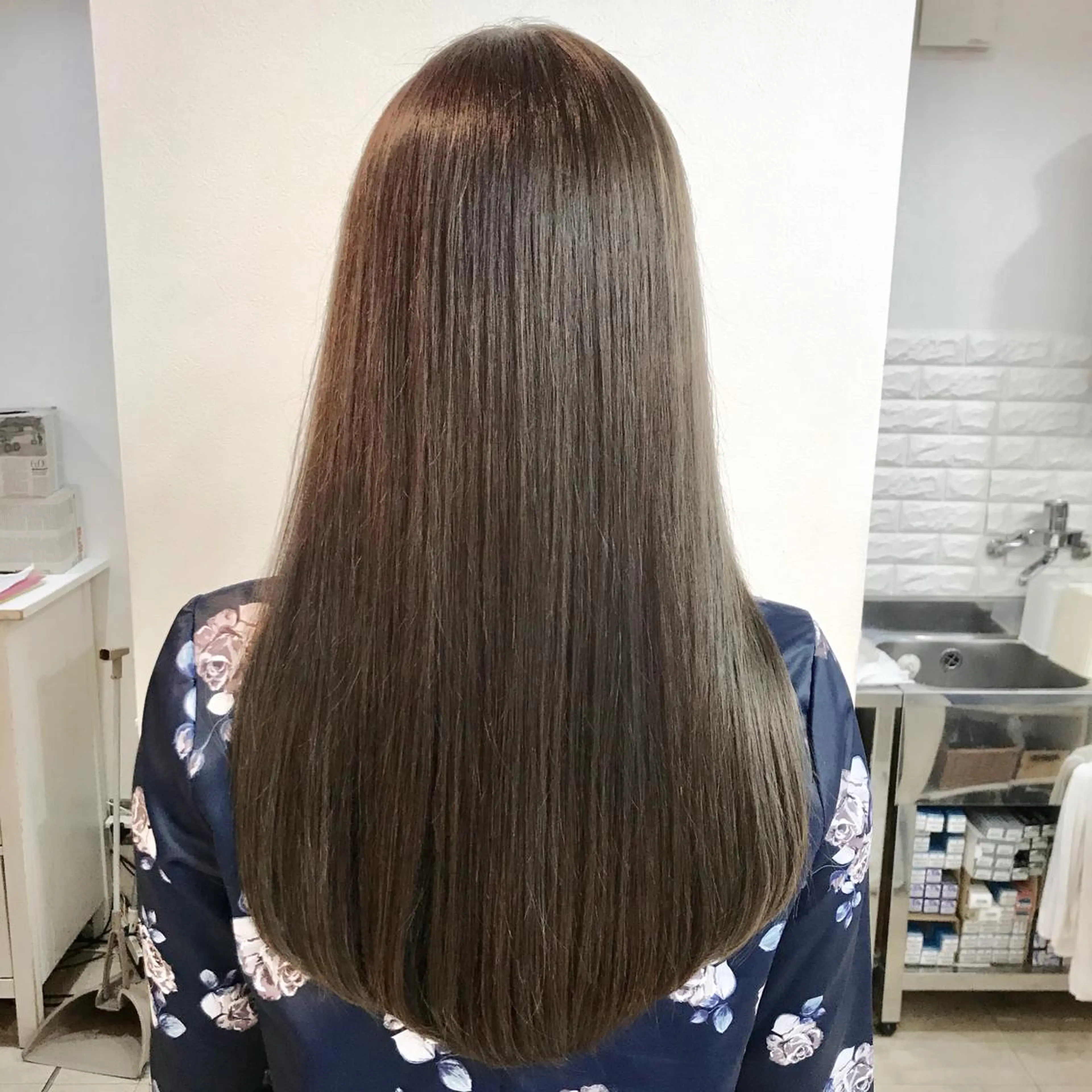 ロング カラー カット ヘアカラー トリートメント 平田 健一のヘアスタイル