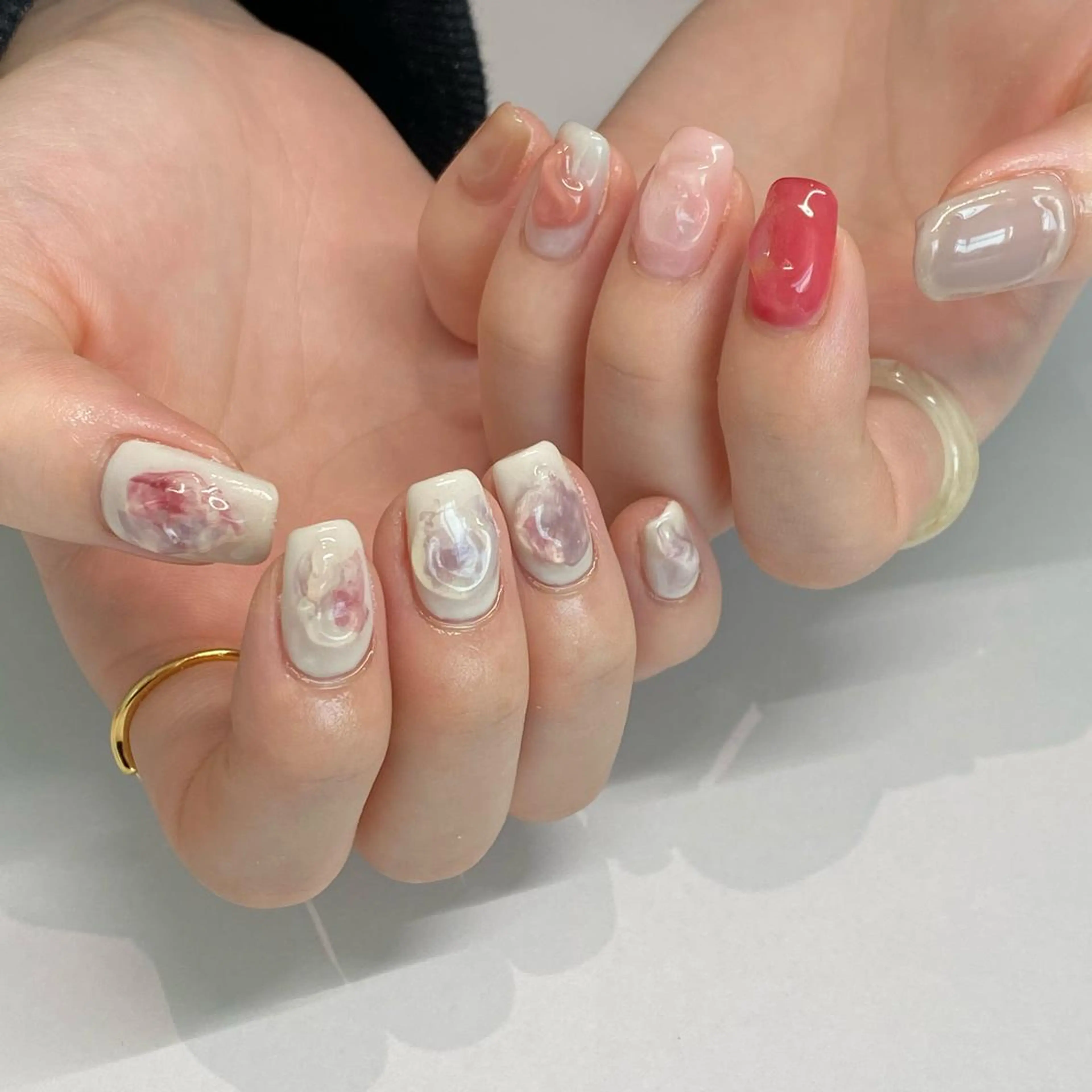 ネイル ニュアンスネイル 春ネイル nail salon ayanaのネイルデザイン