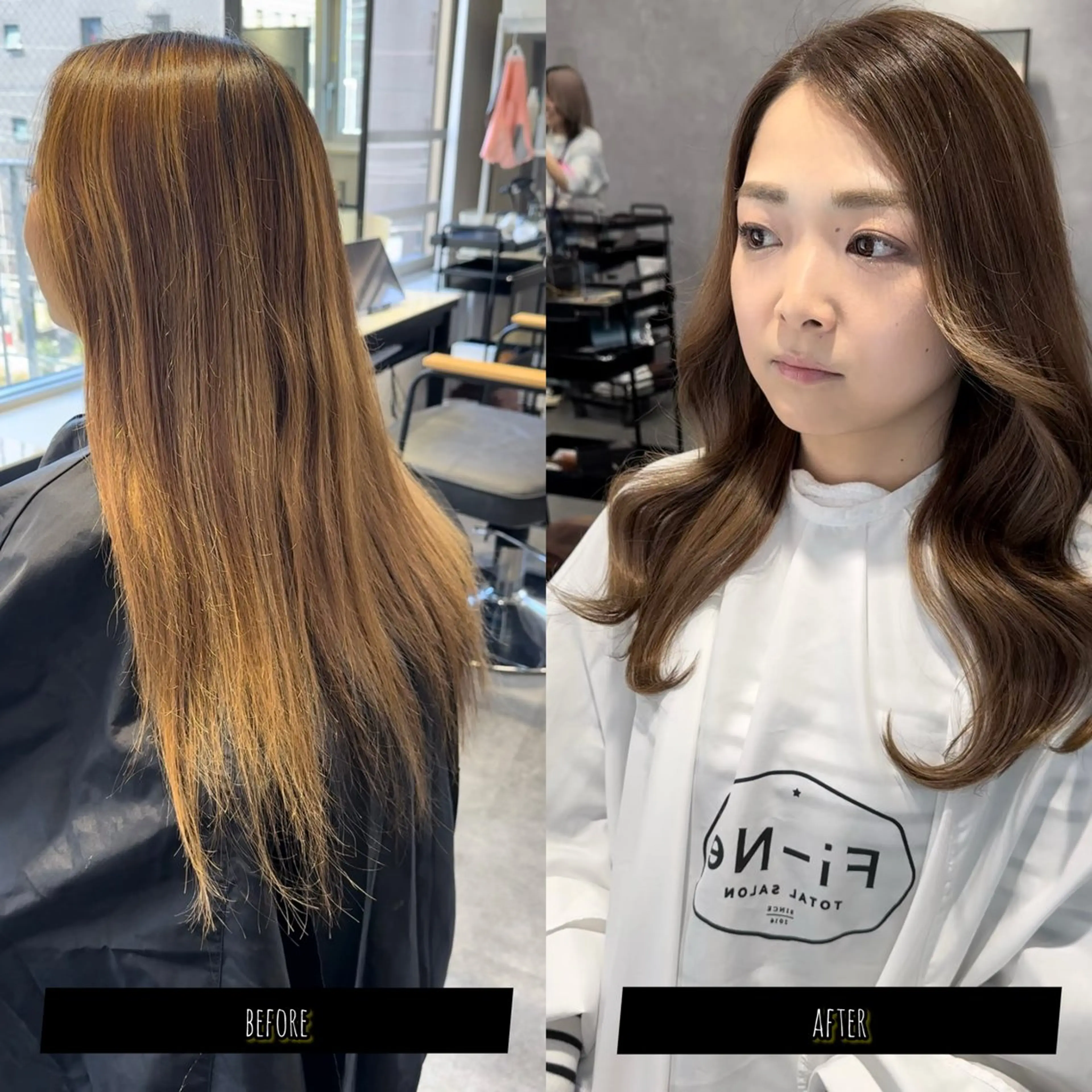 セミロング カラー グレージュ ハイライトカラー ハイライト トリートメント カット ヘアカラー トリートメント プルエクステ/透明感 カラー✨KAZUKIのヘアスタイル
