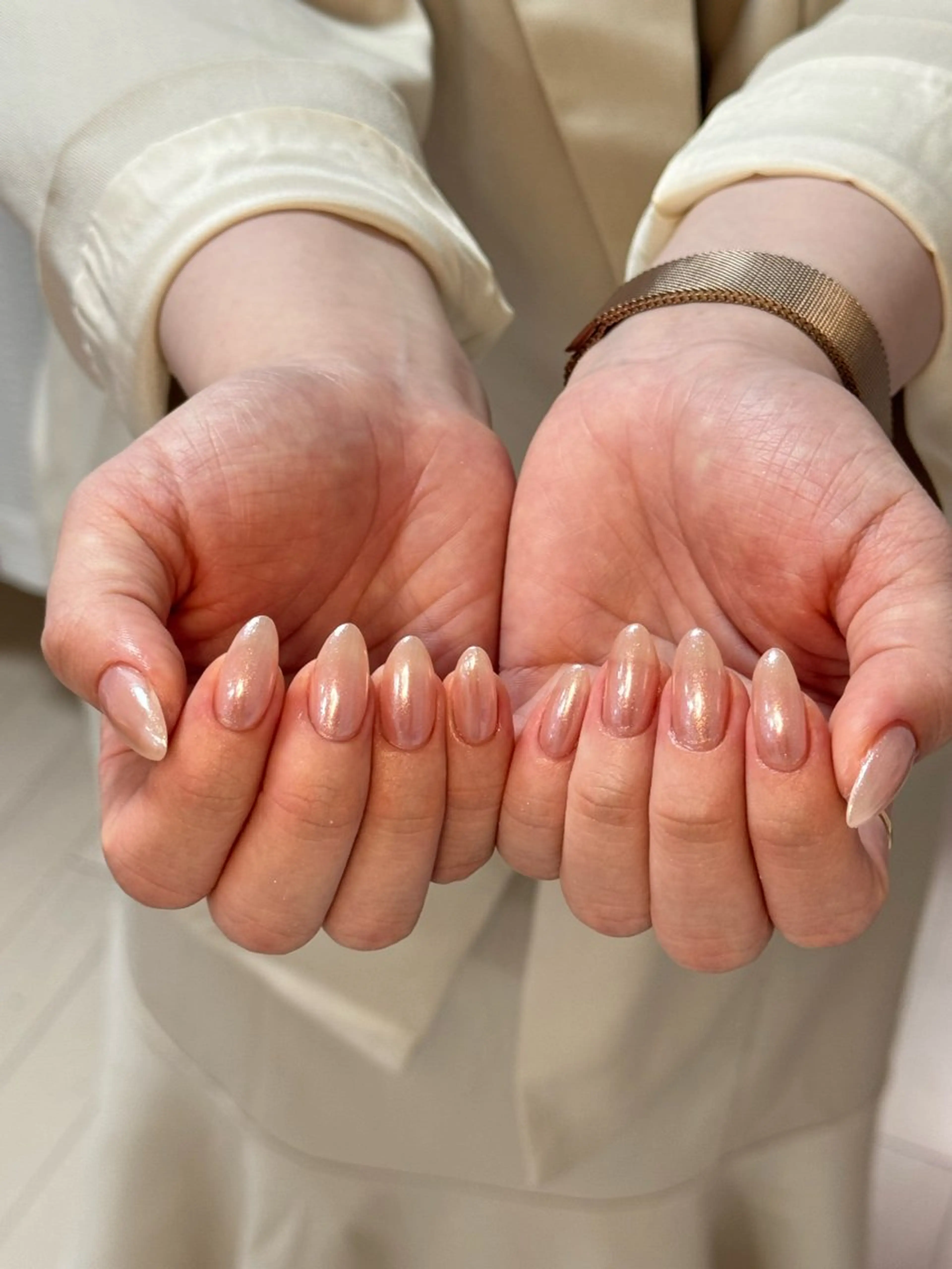 ネイル アートネイル オーロラネイル チークネイル フレンチネイル ガラスフレンチ ハンドネイル 🎀🎀YooLi Nail Salonのネイルデザイン