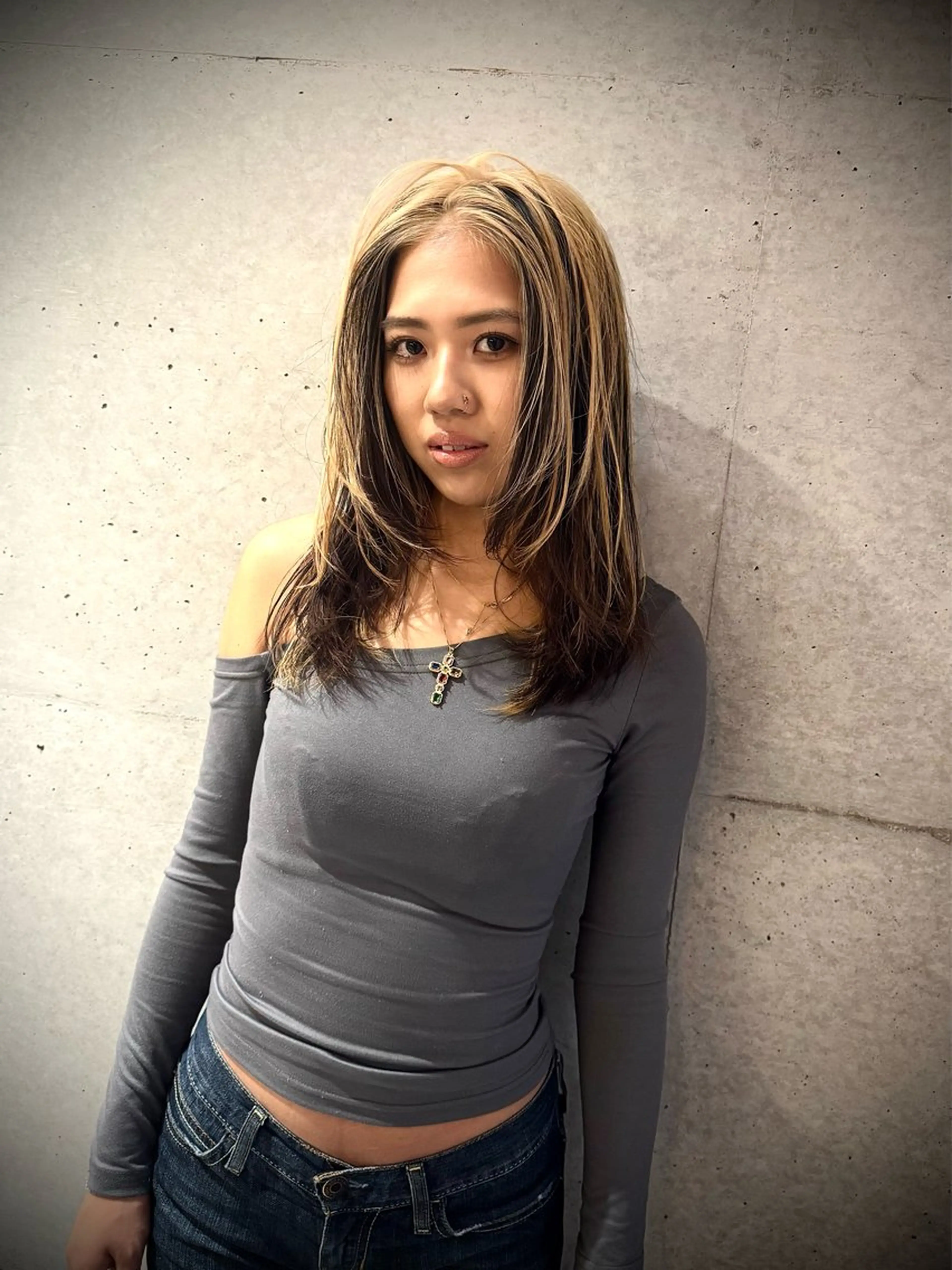 セミロング カラー カット ヘアカラー トリートメント デザインカラー⭐︎★ 🐆hyo🐆のヘアスタイル