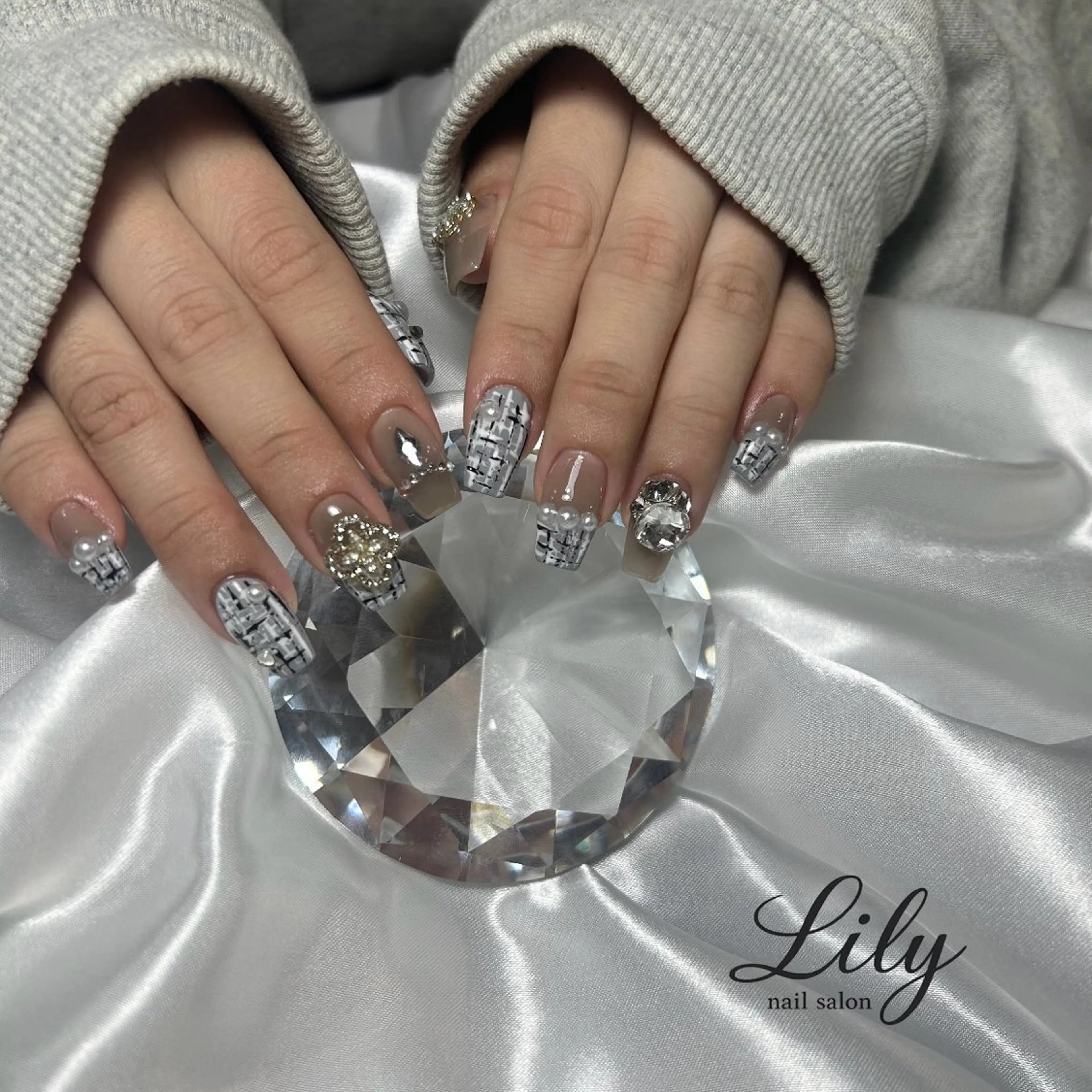 ネイル 冬ネイル ハンドネイル nail salon Lily所属・藤田 璃々のネイルデザイン