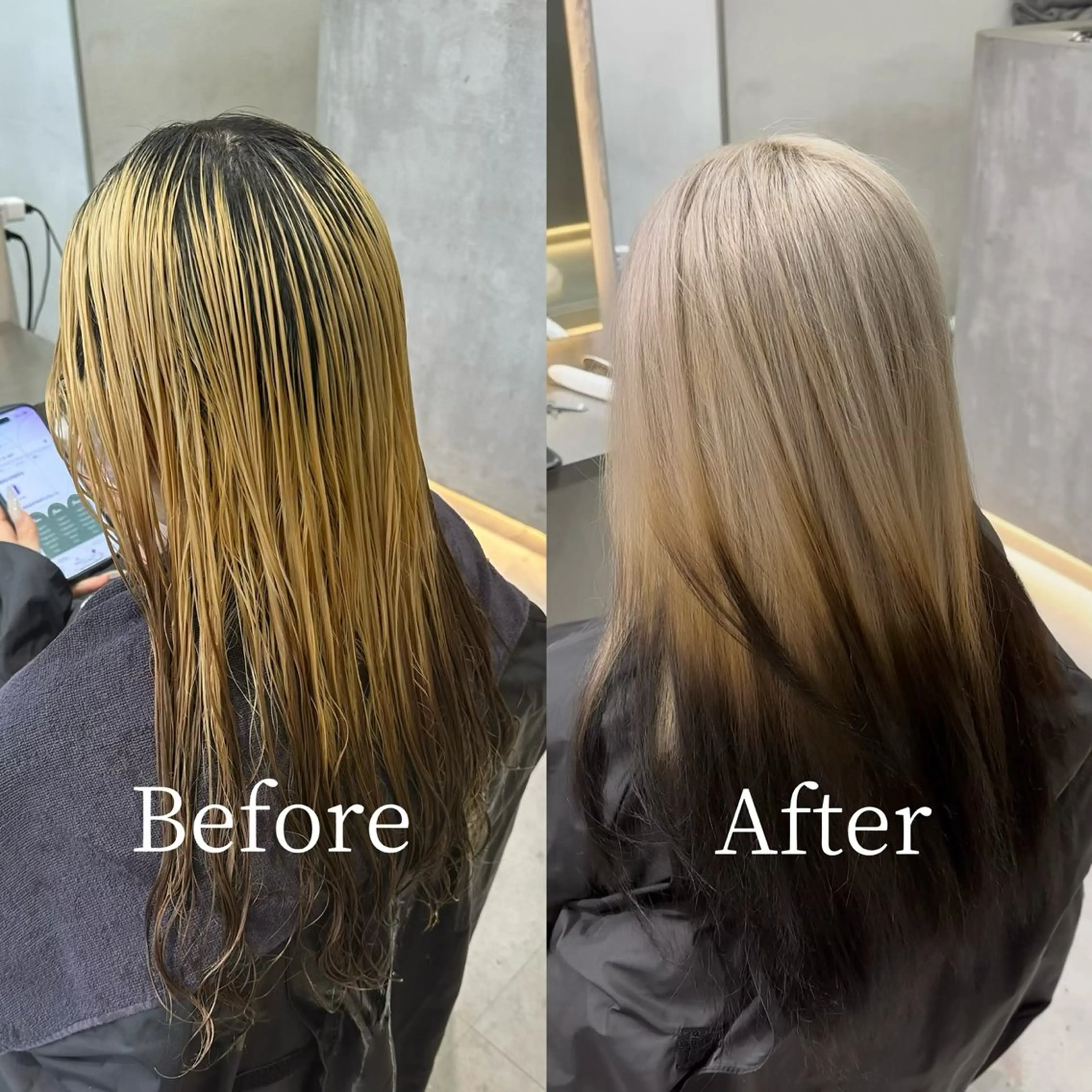 ロング カラー ベージュカラー ブラウンカラー ダークブラウン ホワイトベージュ カット ヘアカラー トリートメント せいせい/エクステ /ルーツカラーのヘアスタイル