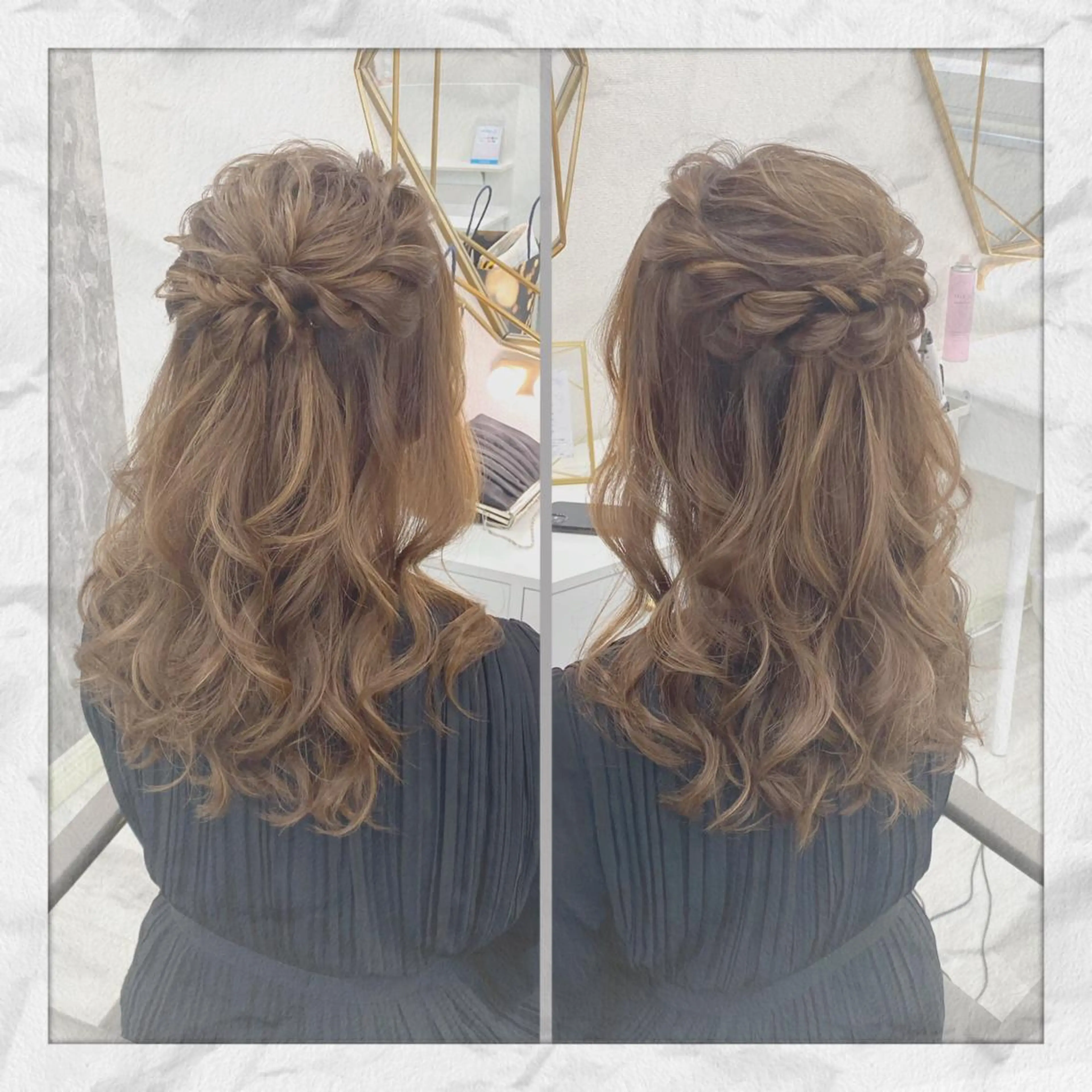 セミロング ヘアアレンジ ヘアセット ヘアセット/着付け 𓇼 松本 夏美𓇼のヘアスタイル