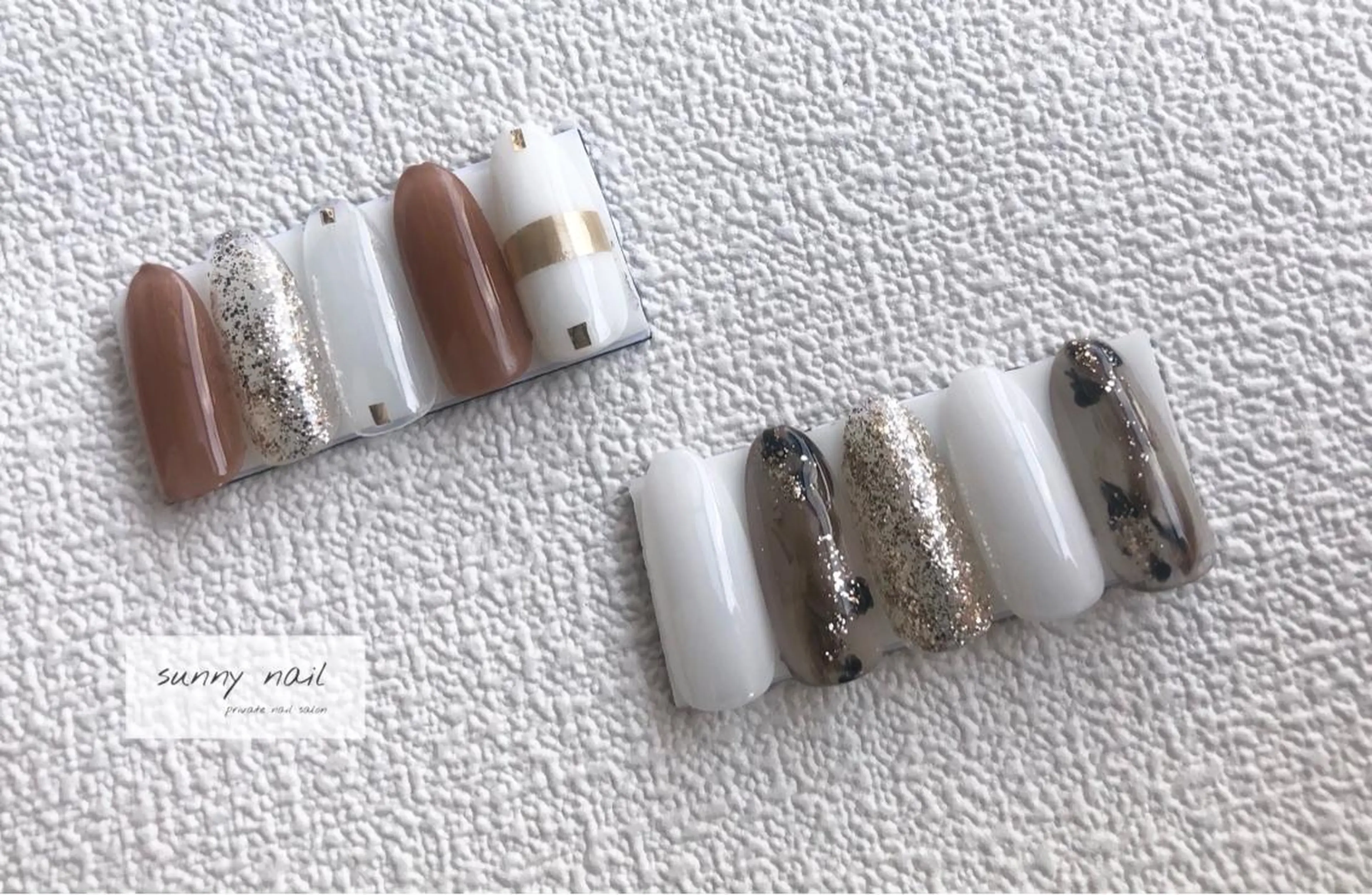 ネイル アートネイル ブラウン カジュアル ジェルネイル 大理石ネイル(マーブル) sunny nailのネイルデザイン