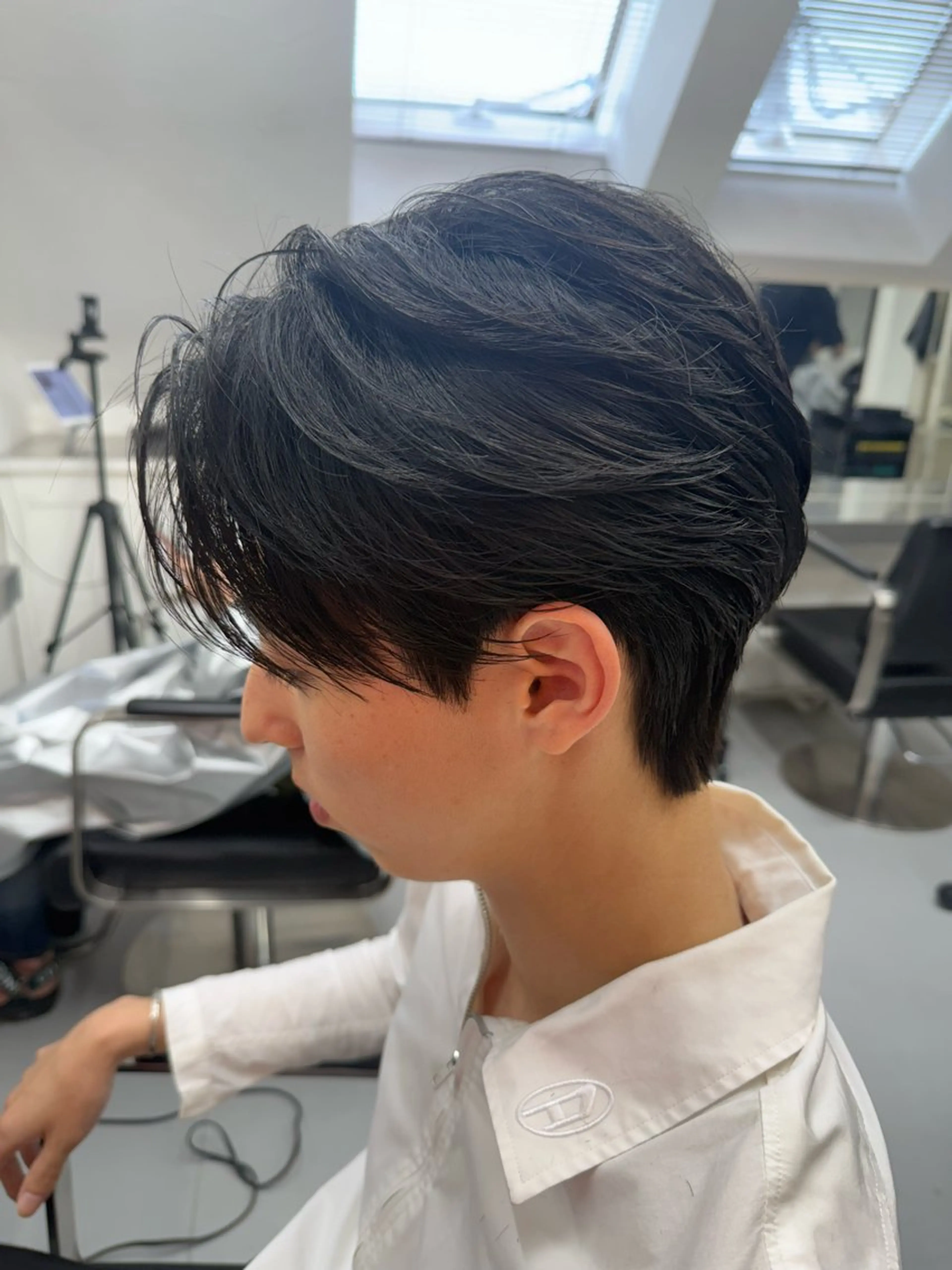 ショート パーマ メンズ ショートヘア カット パーマ runsuns所属・稲村侑斗朝セット1分 メンズパーマのヘアスタイル