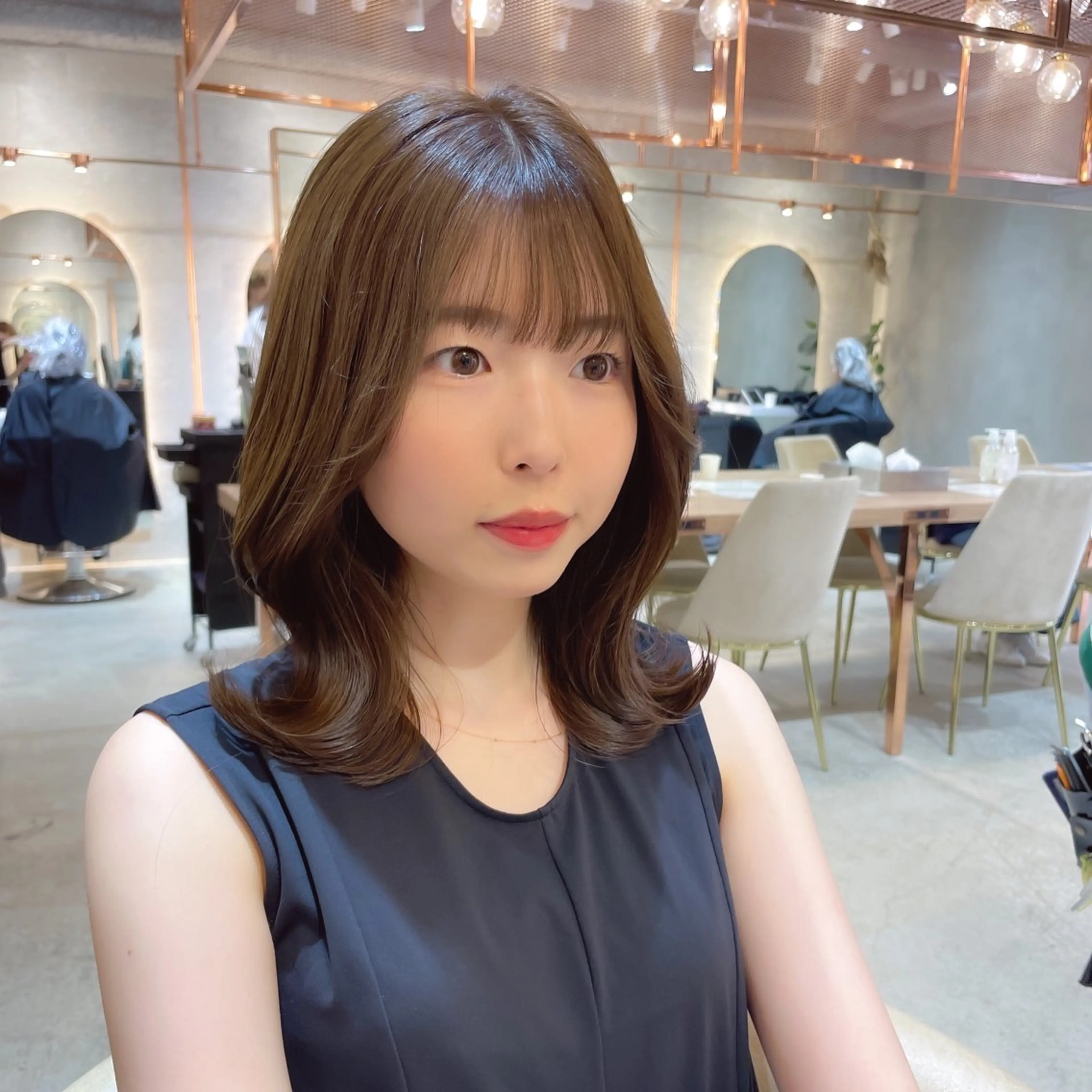 ミディアム カラー レイヤー/韓国ヘア 縮毛矯正🫧鈴木颯のヘアスタイル