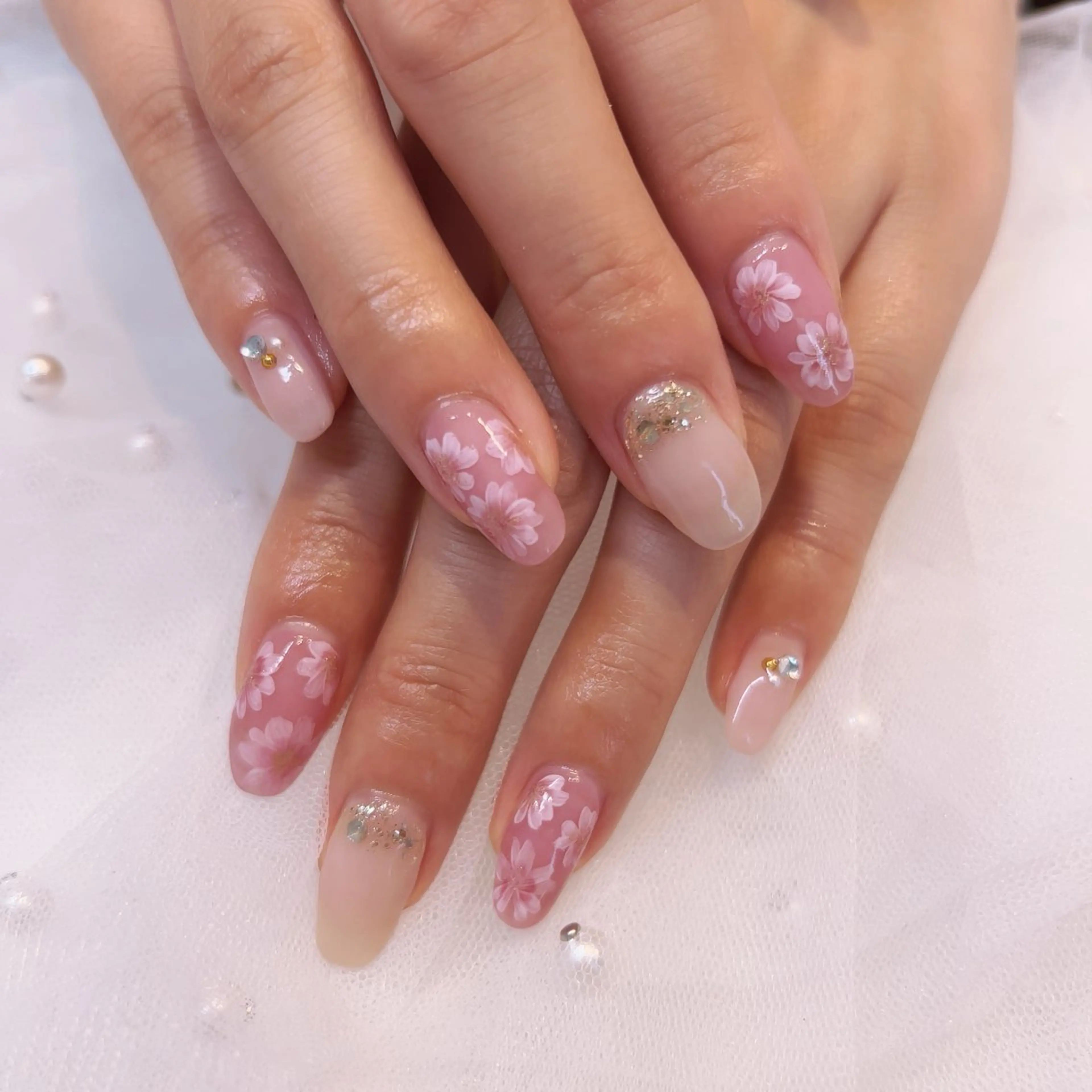 ネイル 春ネイル ハンドネイル nail salon pearのネイルデザイン