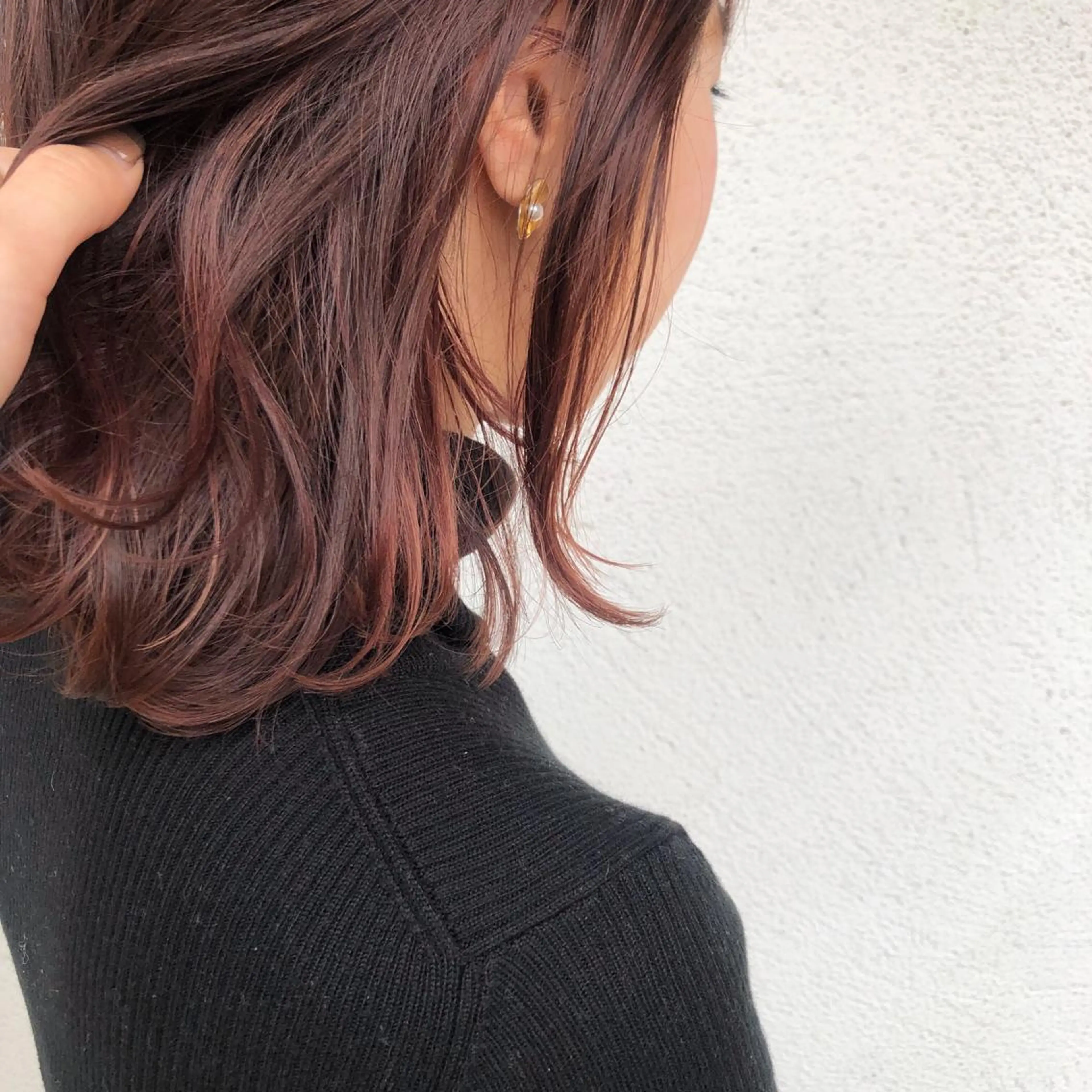 ミディアム カラー ヘアアレンジ インナーカラー レッドカラー カット ヘアカラー トリートメント 酸性縮毛矯正🧴韓国 レイヤー/髪質改善のヘアスタイル