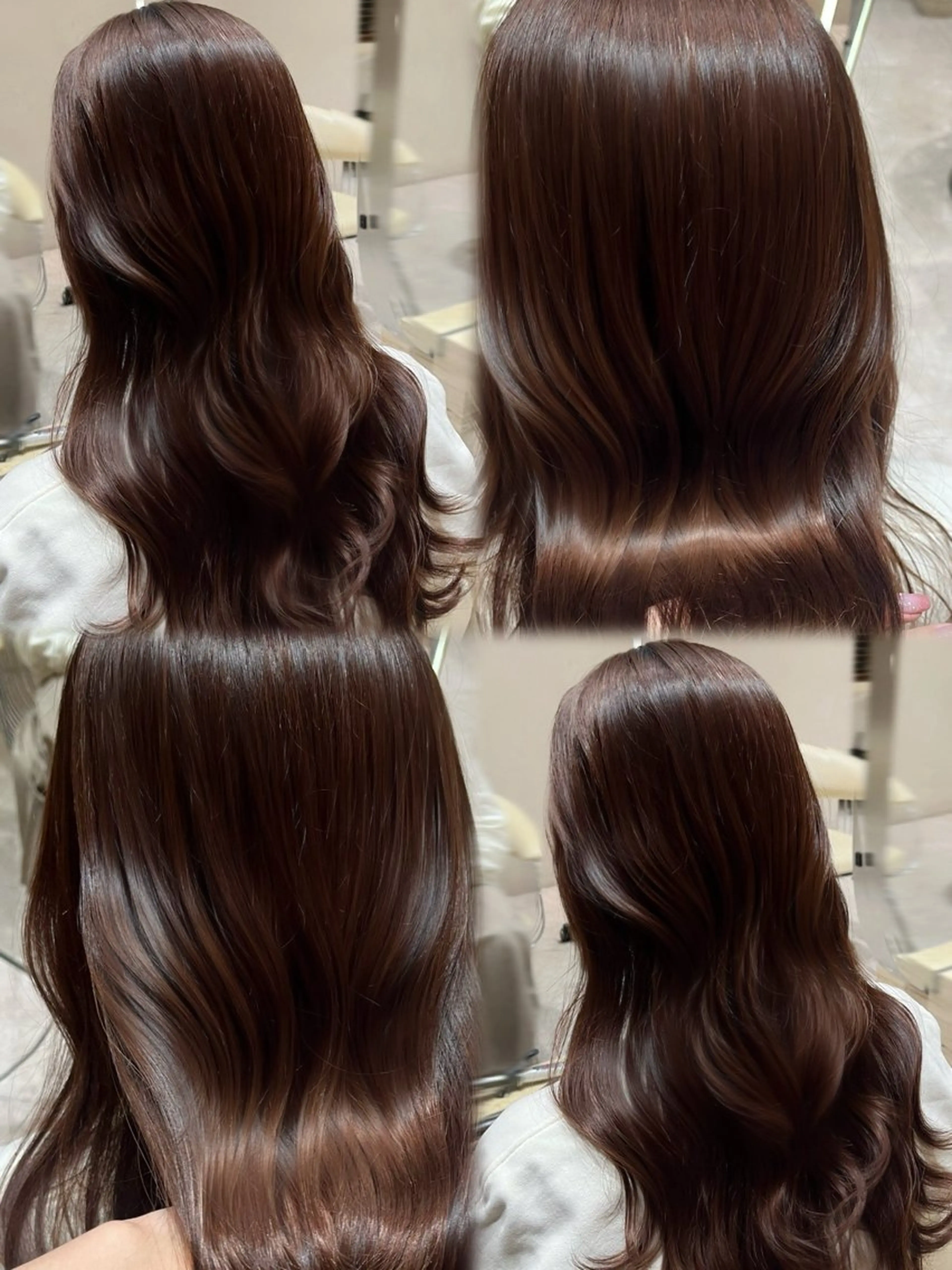 セミロング カラー カット ヘアカラー 顔周りカット/ 透明感カラー/ユナのヘアスタイル