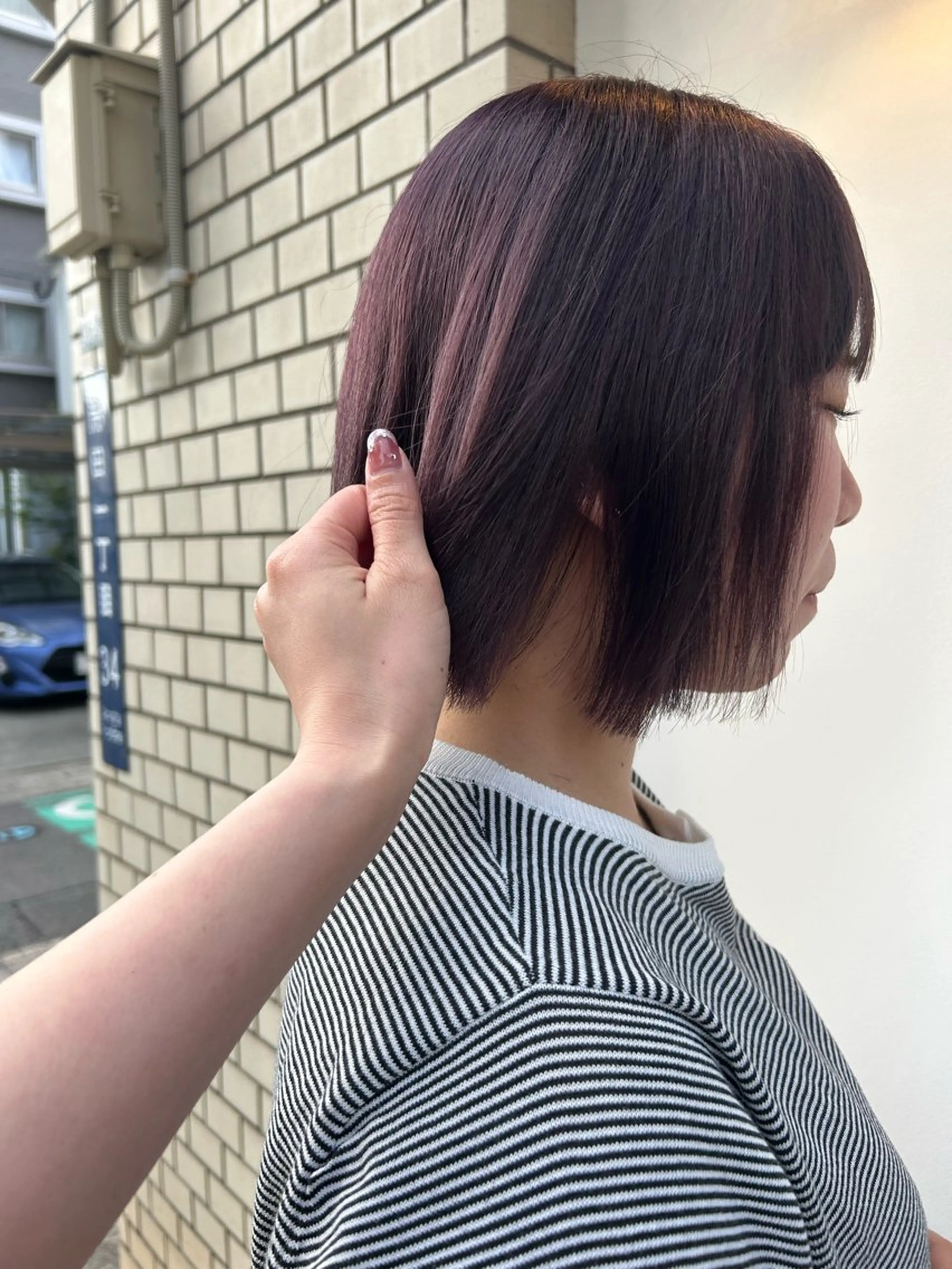 ショート ボブ カット ヘアカラー トリートメント ボブ/暖色/透明 感カラー/Sachiのヘアスタイル