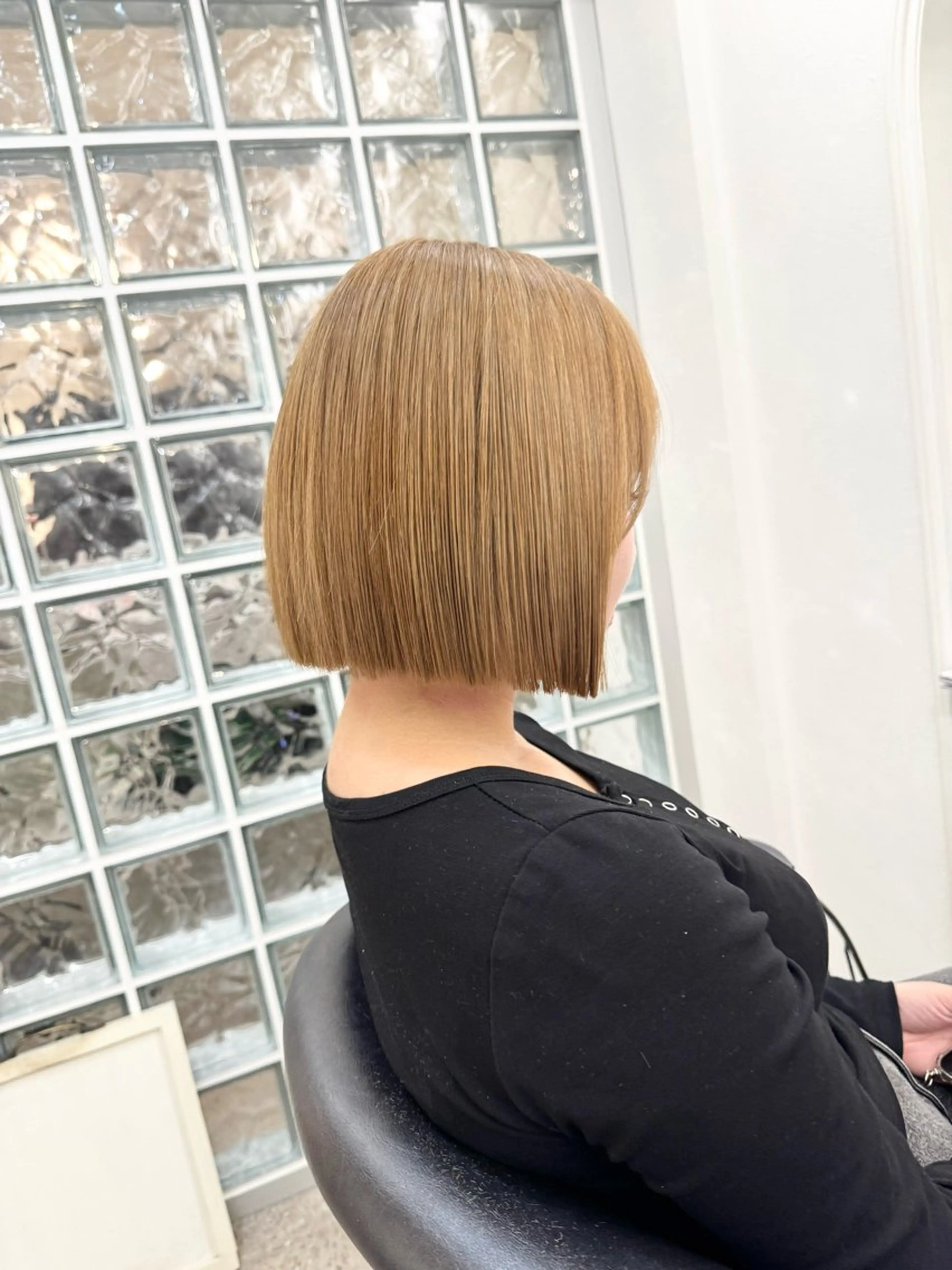 ミディアム カラー ベージュカラー ミルクティーベージュ ヘアカラー 名古屋/髪質改善/ アヤカのヘアスタイル