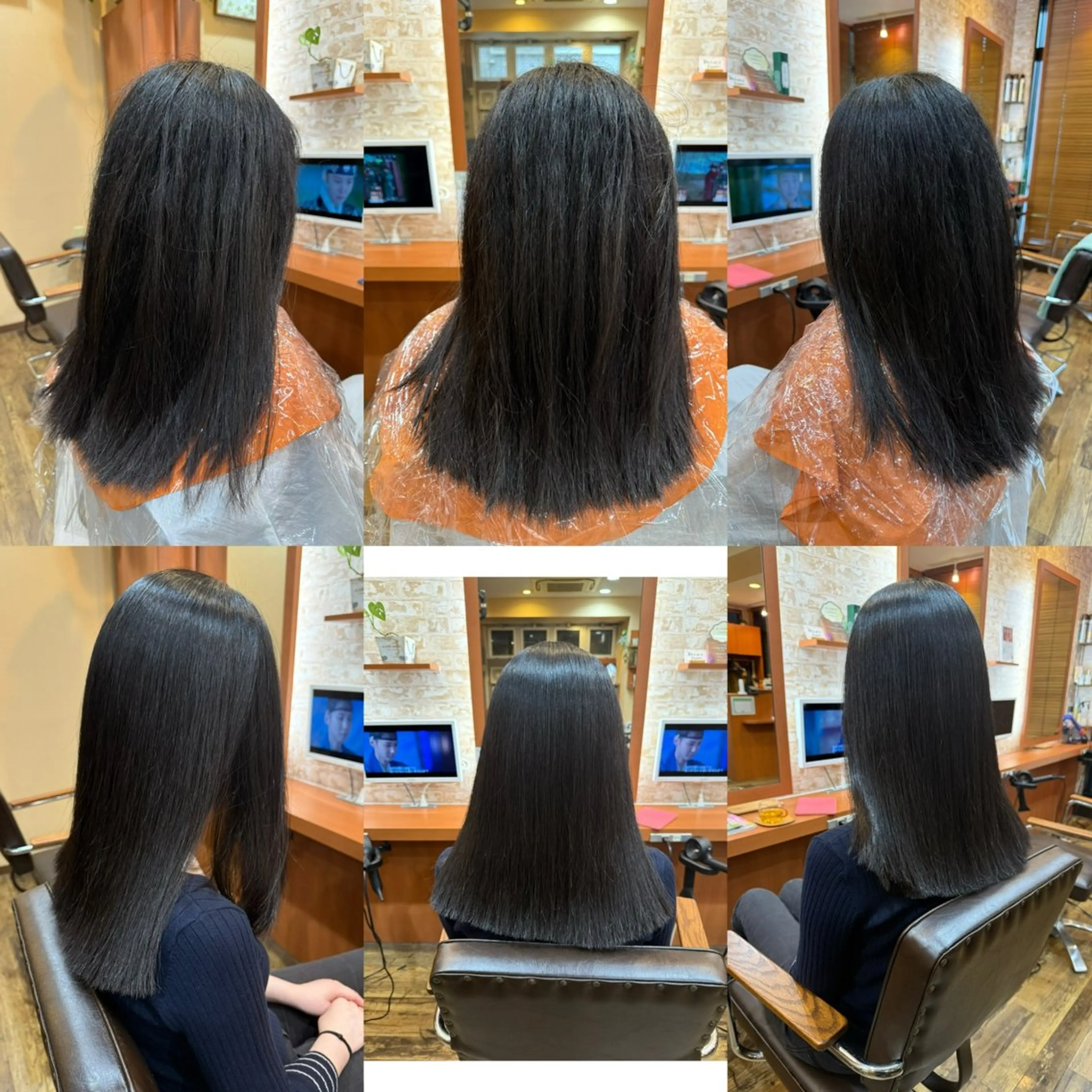 ロング 縮毛矯正 山口 博司のヘアスタイル