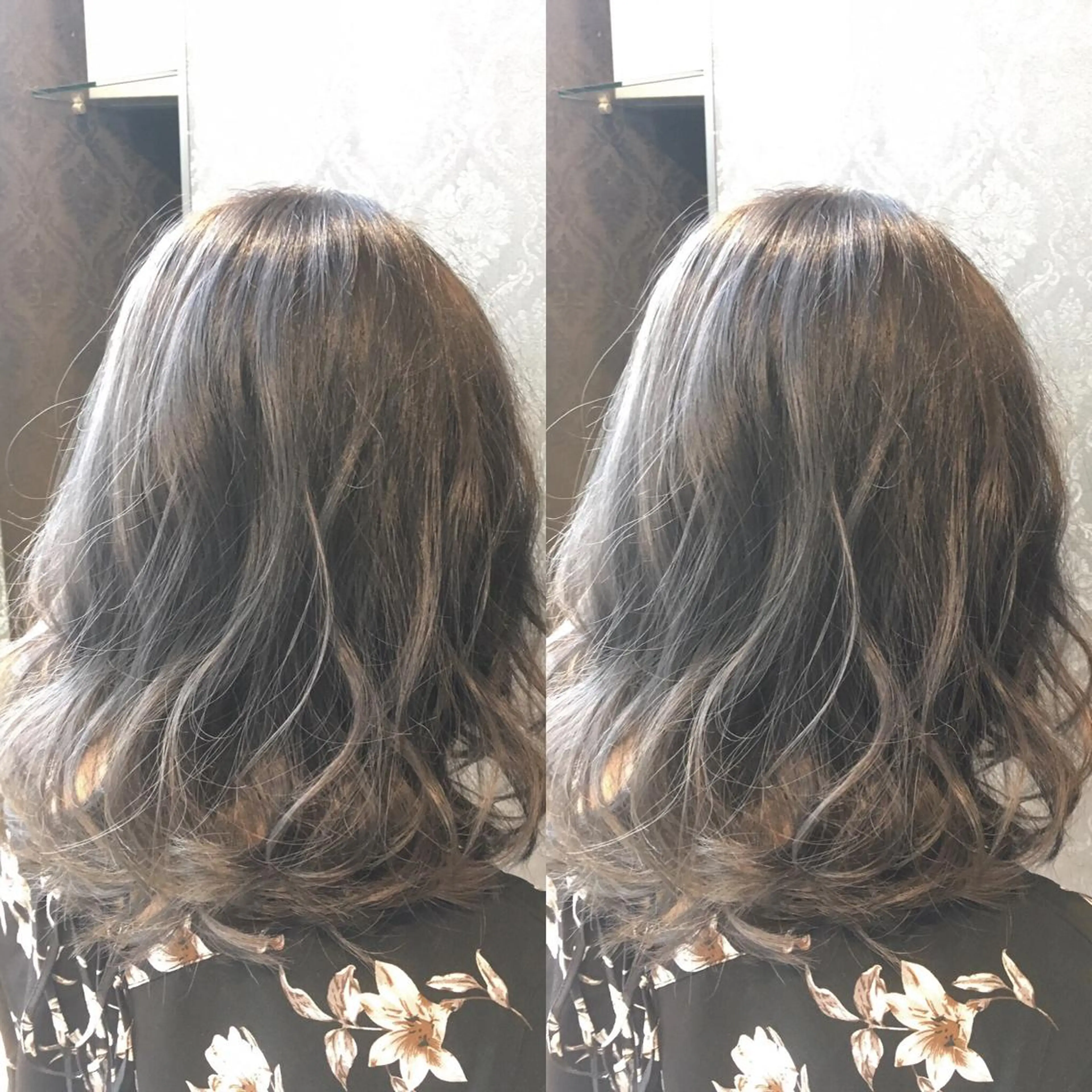 ミディアム カラー アッシュ ブリーチ 透明感カラー ホワイトアッシュ 髪質改善美容師 中村　一のヘアスタイル