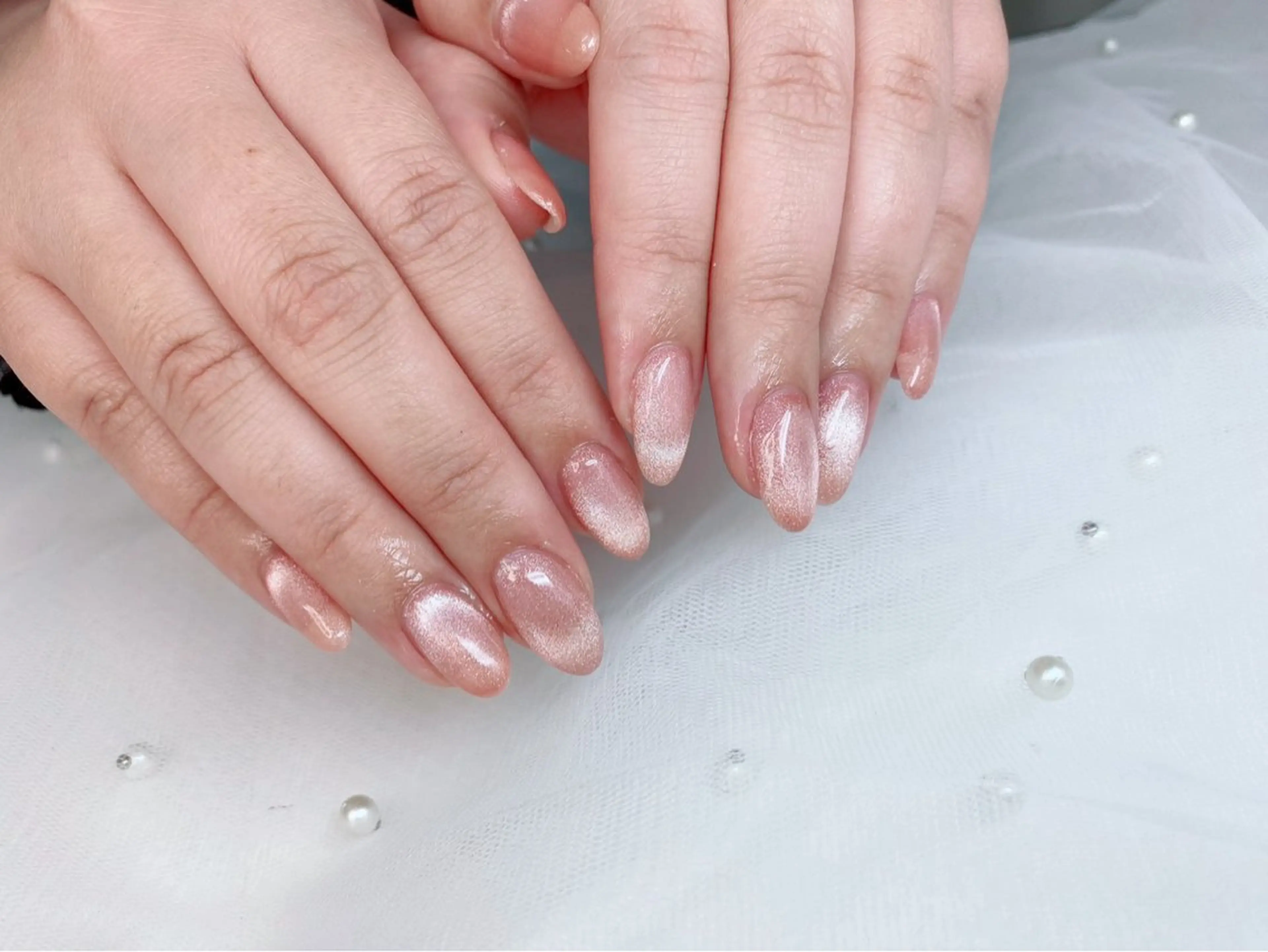 ネイル ピンク シンプルネイル ハンドネイル フットネイル ハンドケア 心斎橋Salon Epokkuのネイルデザイン