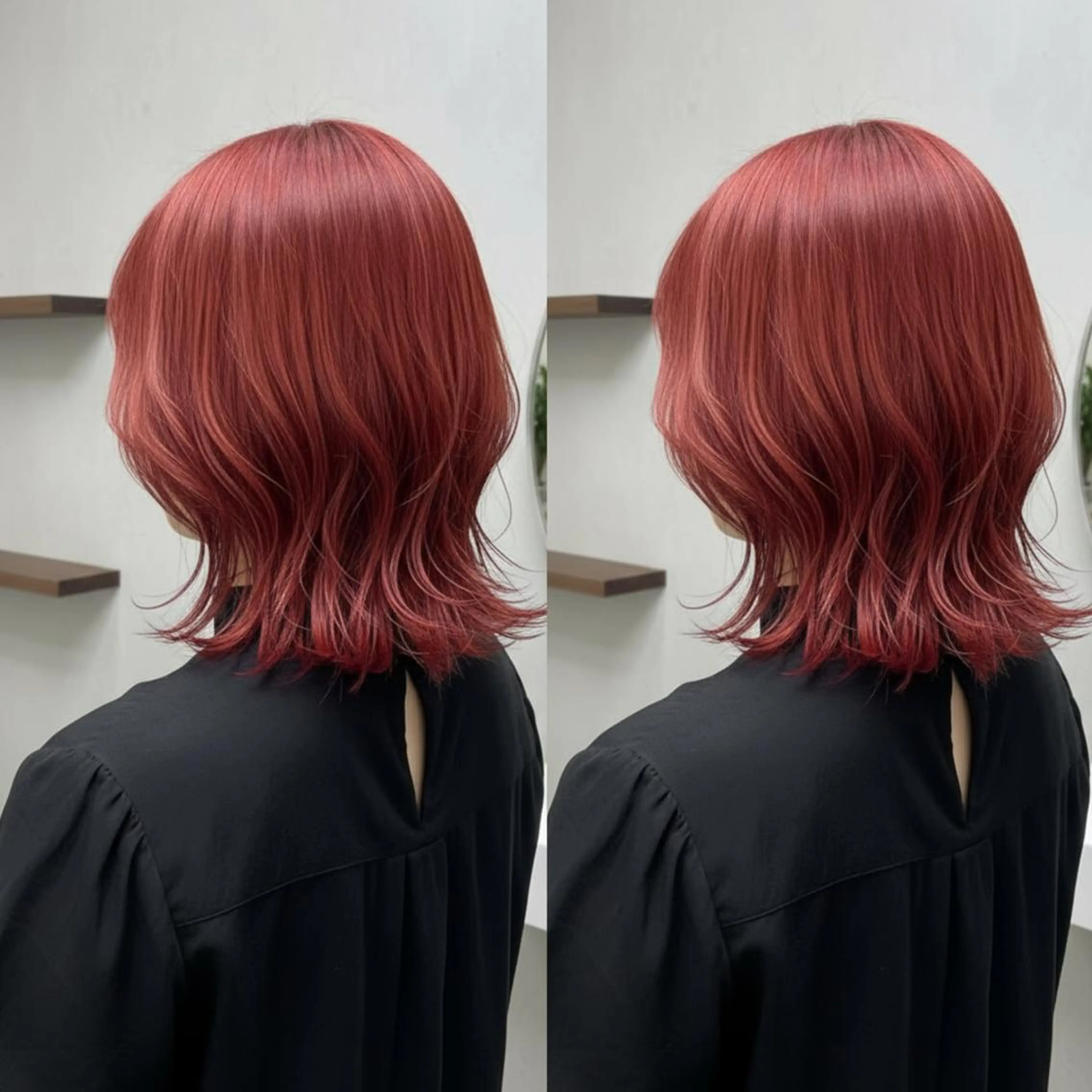 【赤みカラーこだわります🍒】暖色カラー+さらさらトリートメント ✨の写真