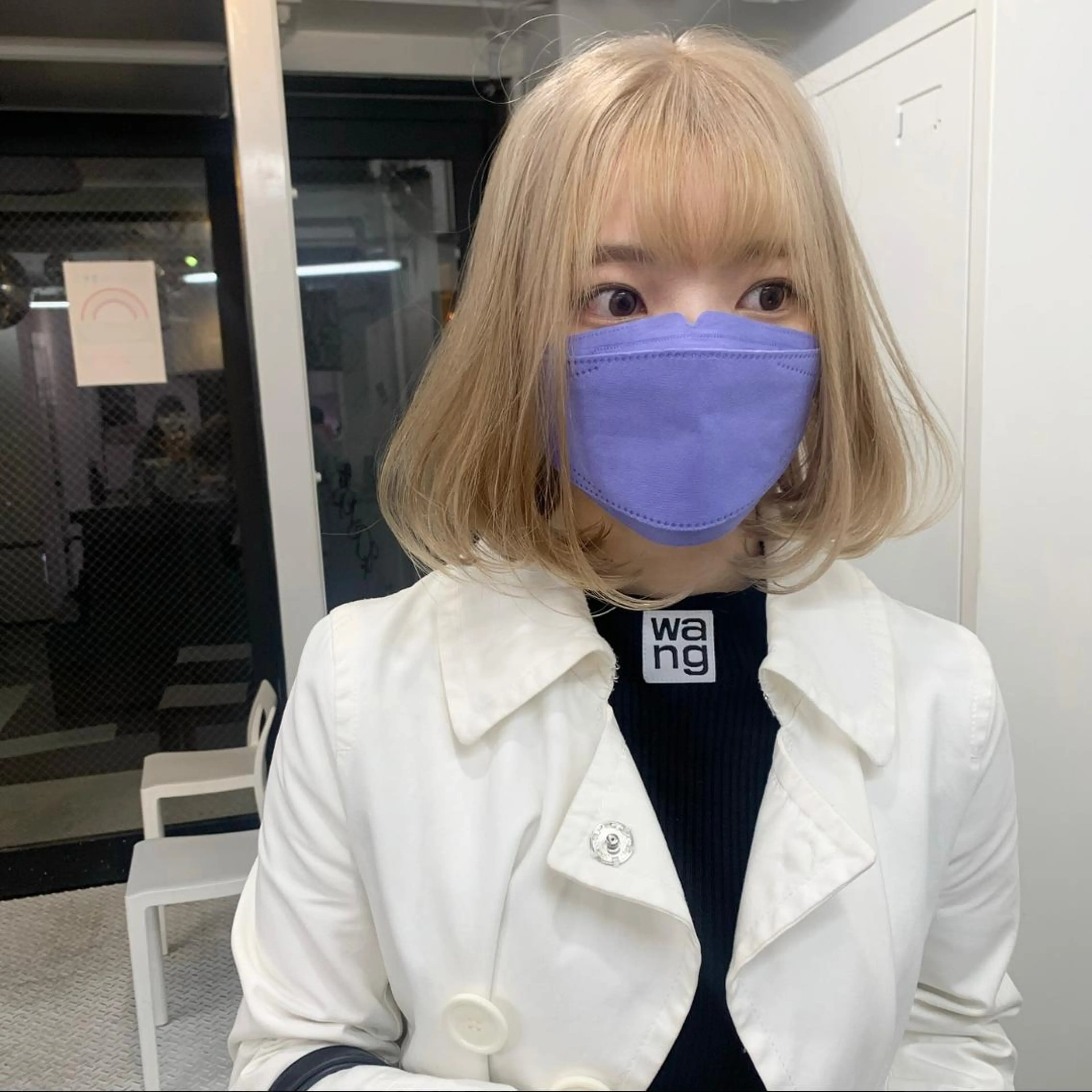 ショート カラー ヘアアレンジ ハイトーンカラー ボブ オルチャンヘア カット ヘアカラー トリートメント ヘッドスパ ヘアセット ハイトーン/美髪矯正 🍃大江拓実のヘアスタイル