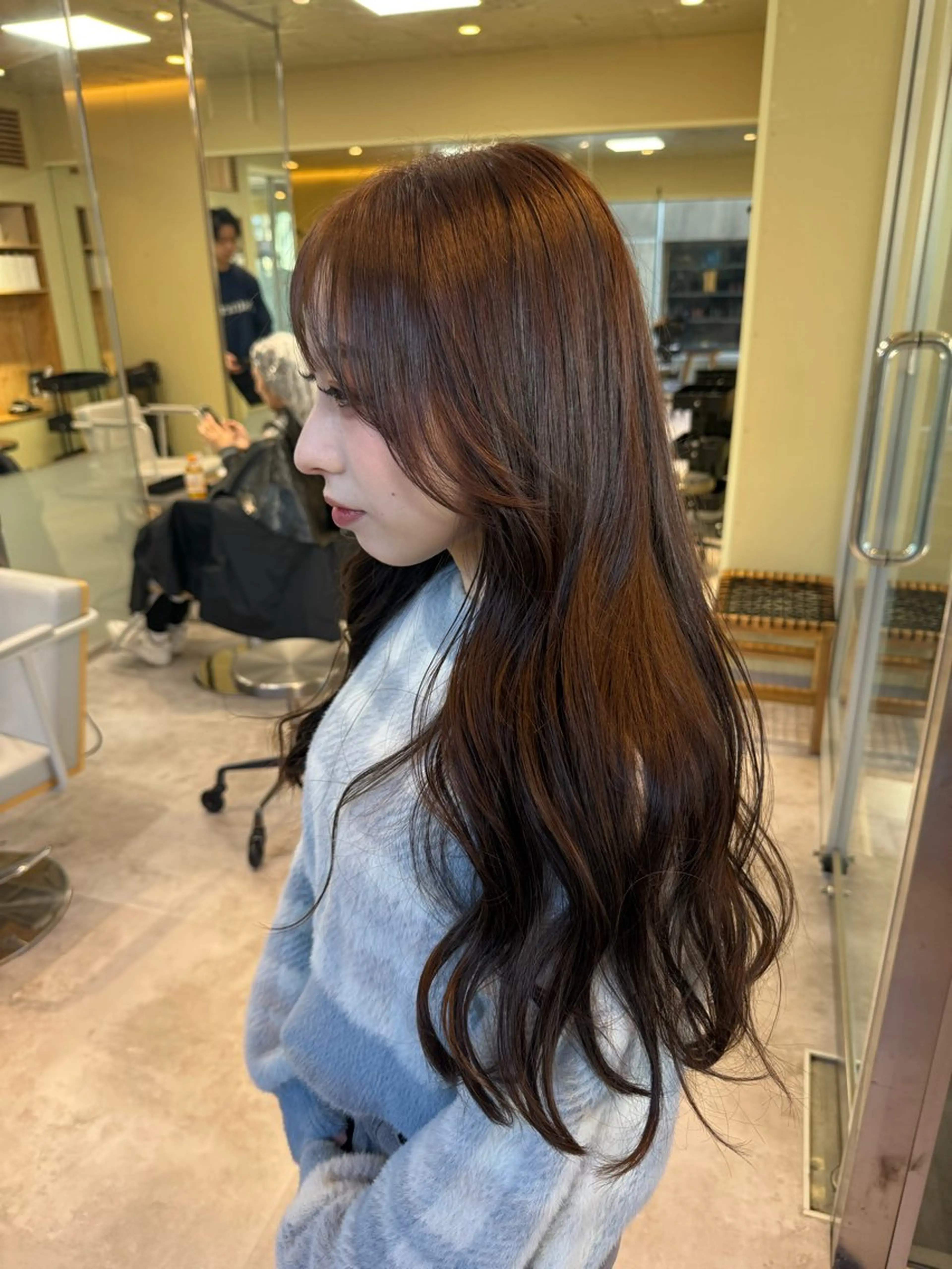 ロング カラー カット ヘアカラー トリートメント 伶風/ボブ/ ハッシュカットのヘアスタイル