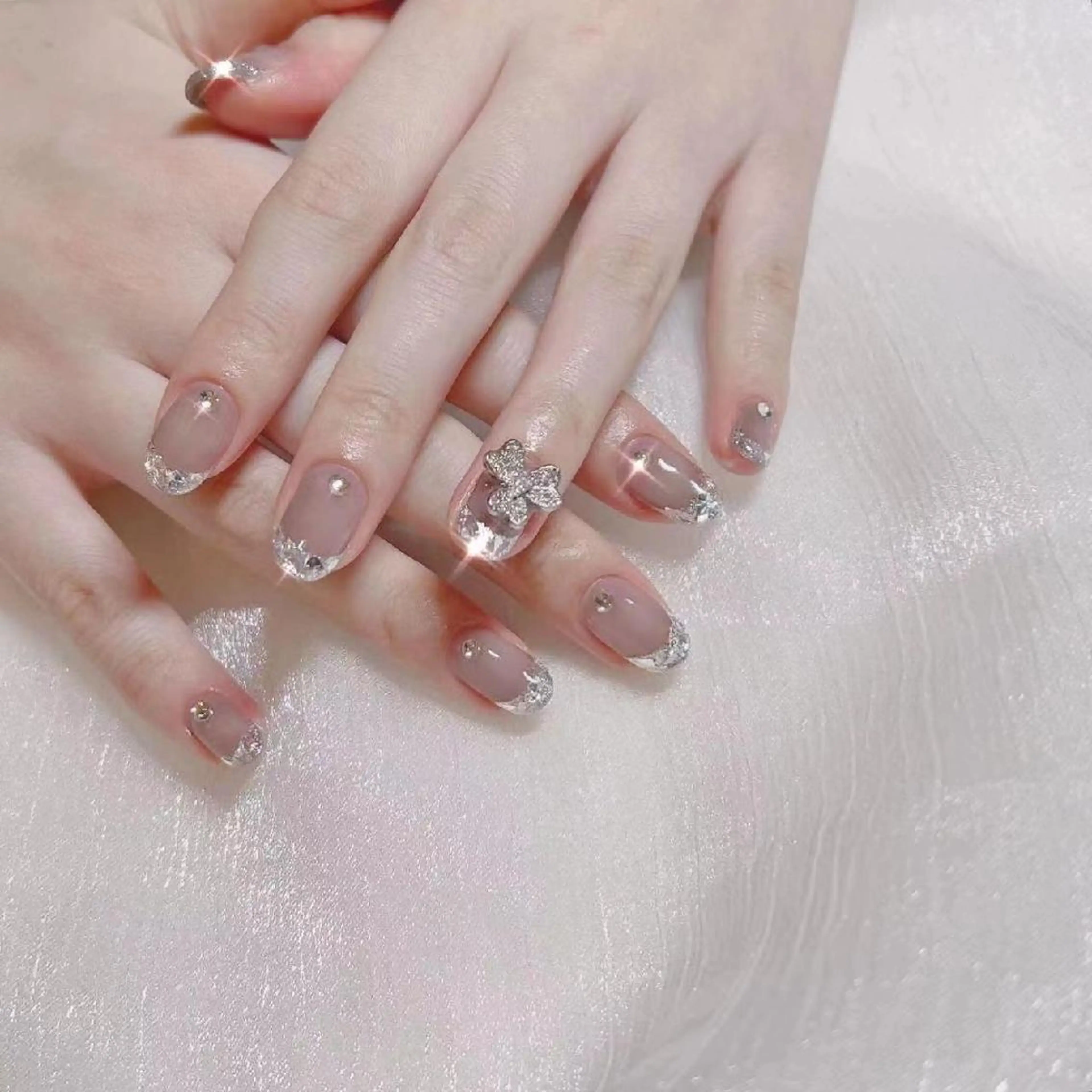 ガラスフレンチ (クリアベース)  ジェルオフ有りの写真