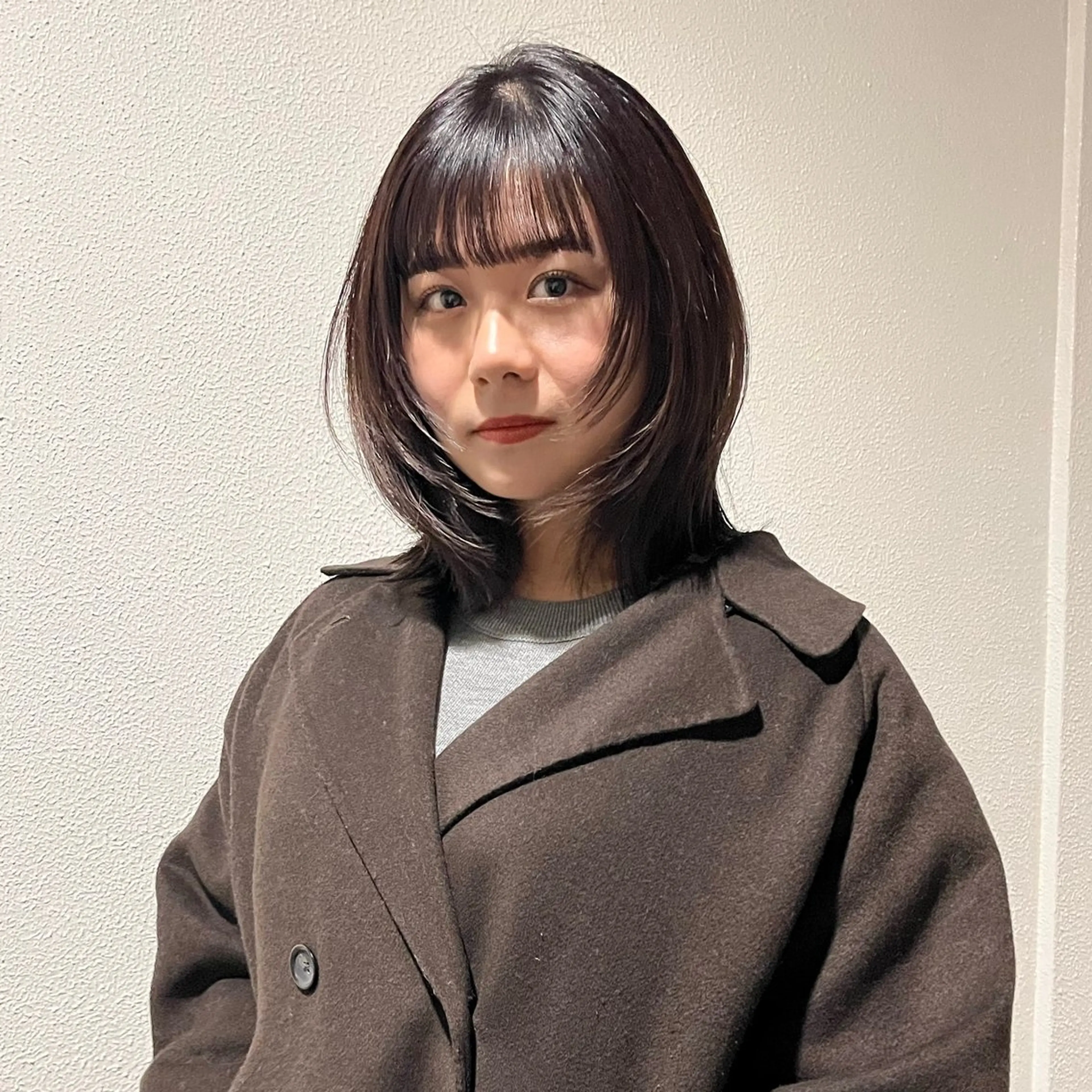 ミディアム カラー ヘアアレンジ レイヤーカット カット ヘアカラー トリートメント No1韓国風レイヤー &カチモリ✨ /サキのヘアスタイル