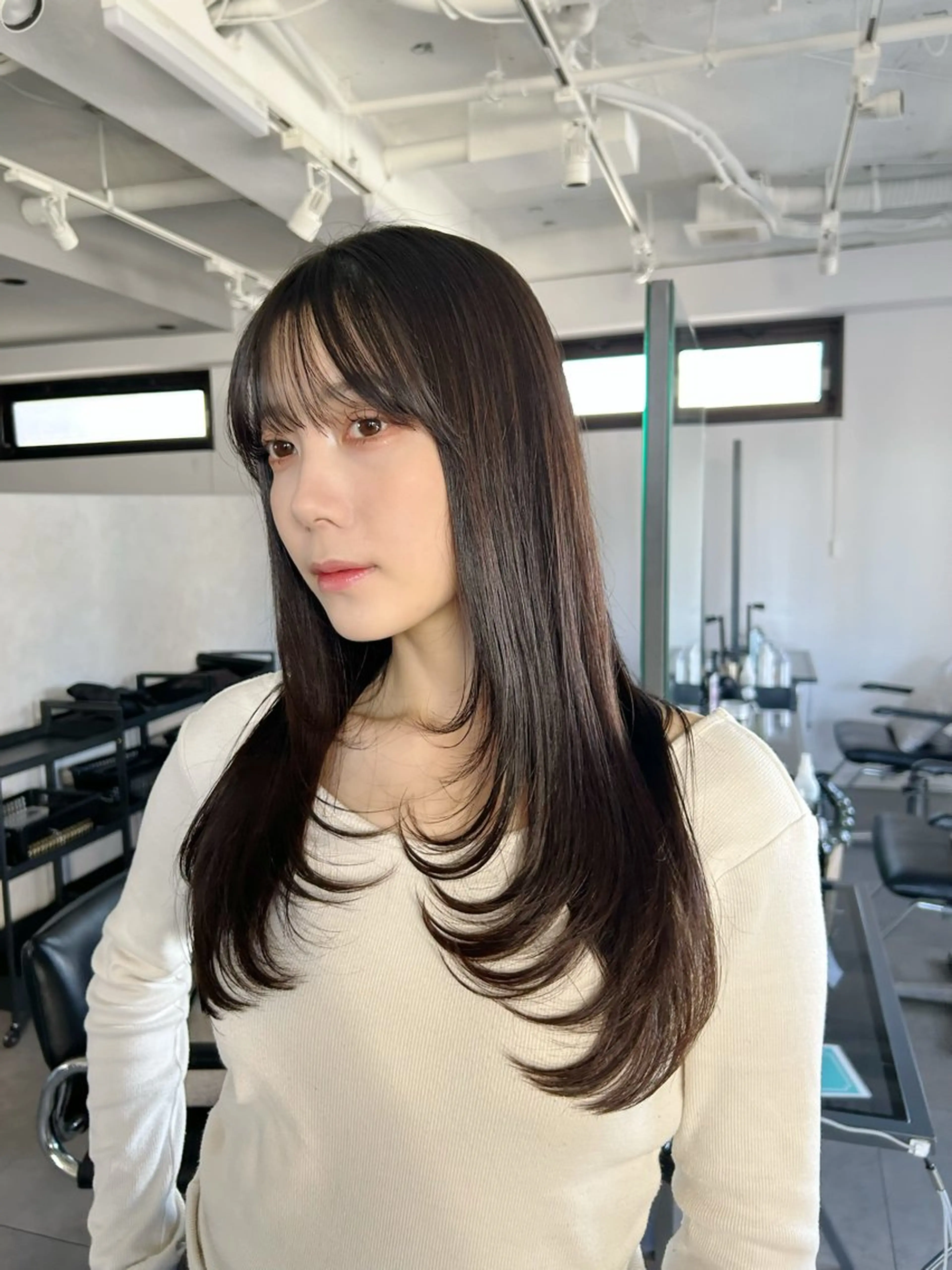 ミディアム カラー カット ヘアカラー 池袋/レイヤー/ 顔まわり/taigaのヘアスタイル