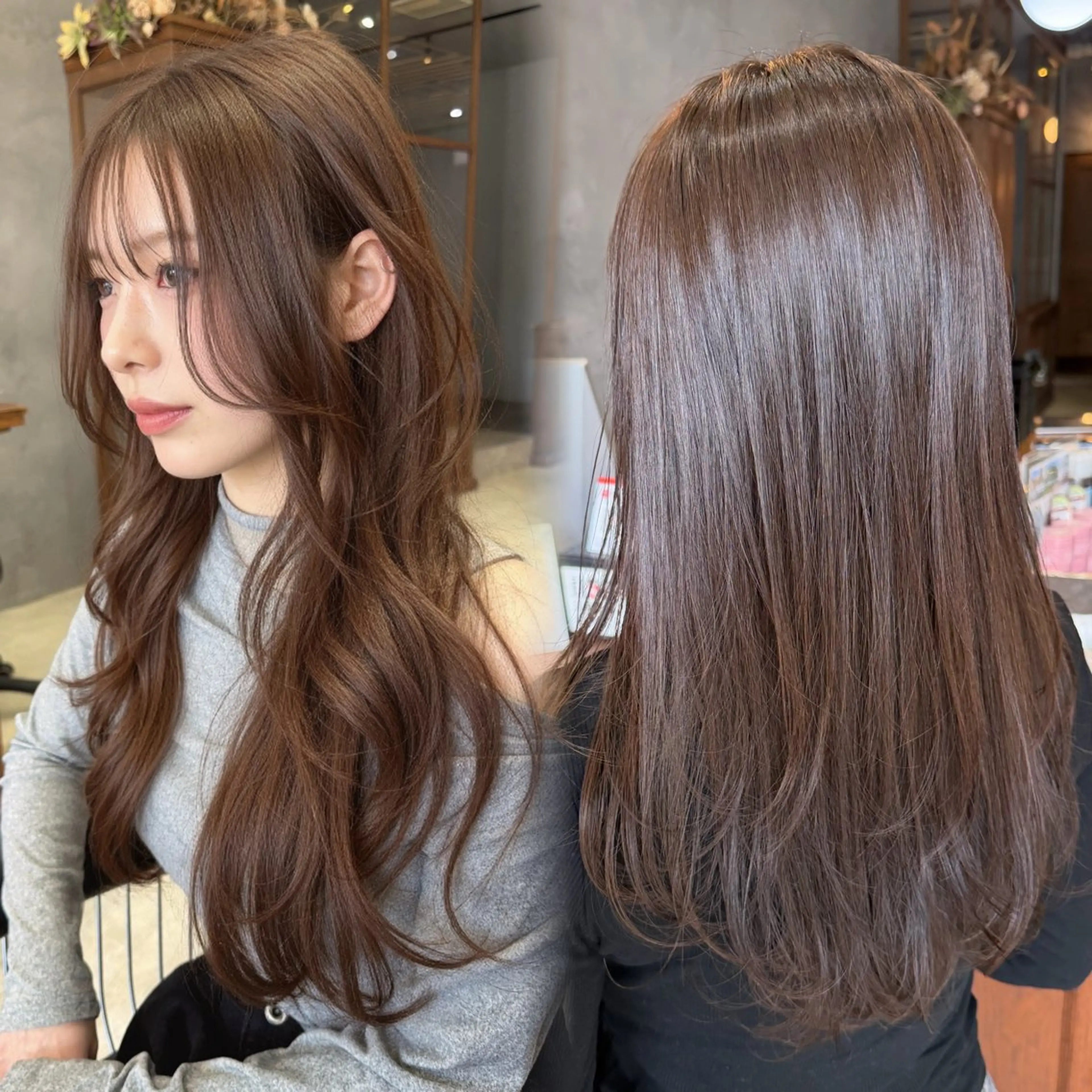 ロング カラー カット ヘアカラー レイヤー/縮毛矯正 松田空優哉のヘアスタイル