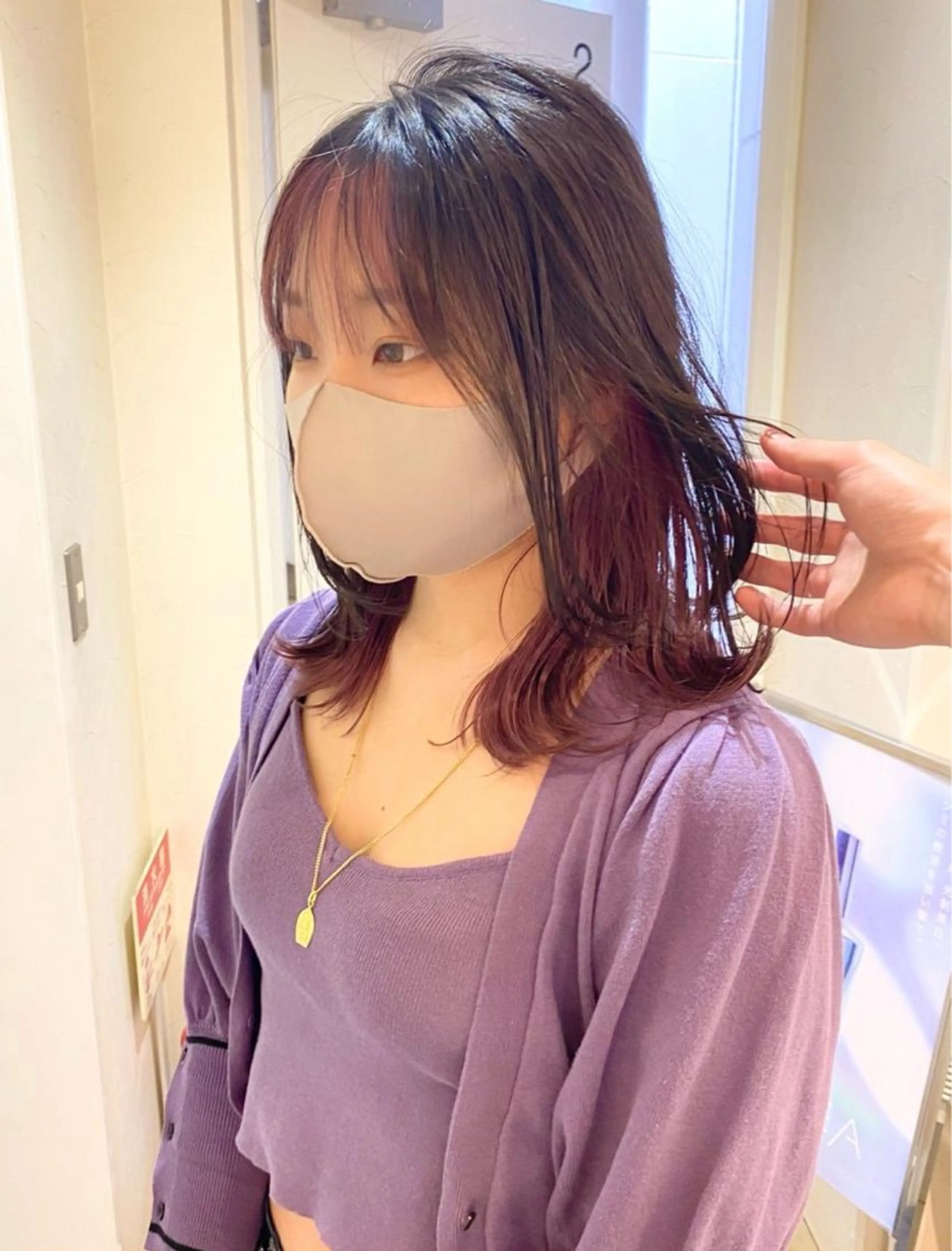 セミロング 🌷BASSA池袋 🌷ミネモモ🍑🤍のヘアスタイル