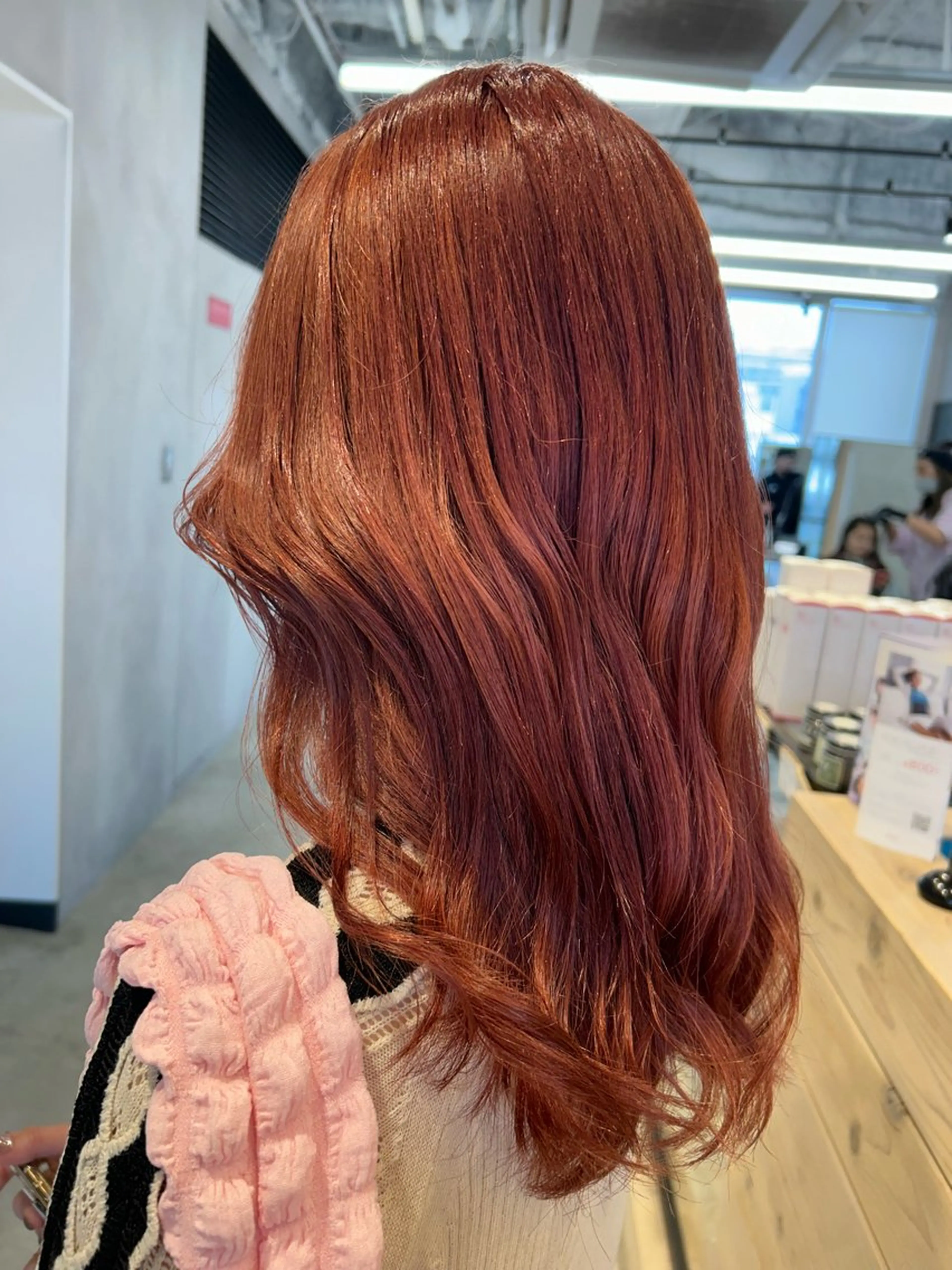 ロング カラー ベージュカラー ケアカラー カシス カシスベージュ 透明感カラー カット ヘアカラー トリートメント ピンク/ベージュ /似合わせ/田島百華のヘアスタイル