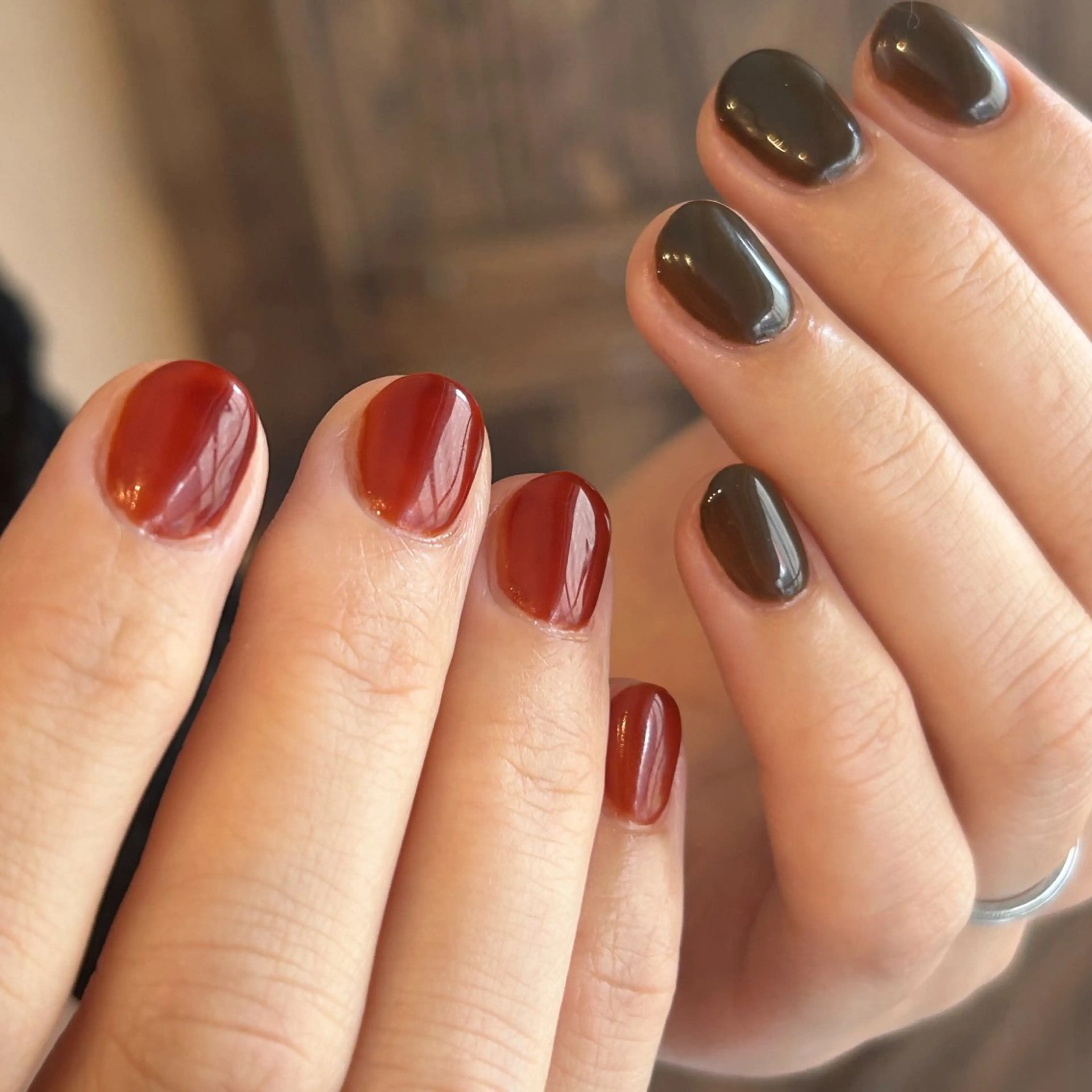 ネイル ワンカラーネイル 金木犀ネイルサロン 吉田のネイルデザイン