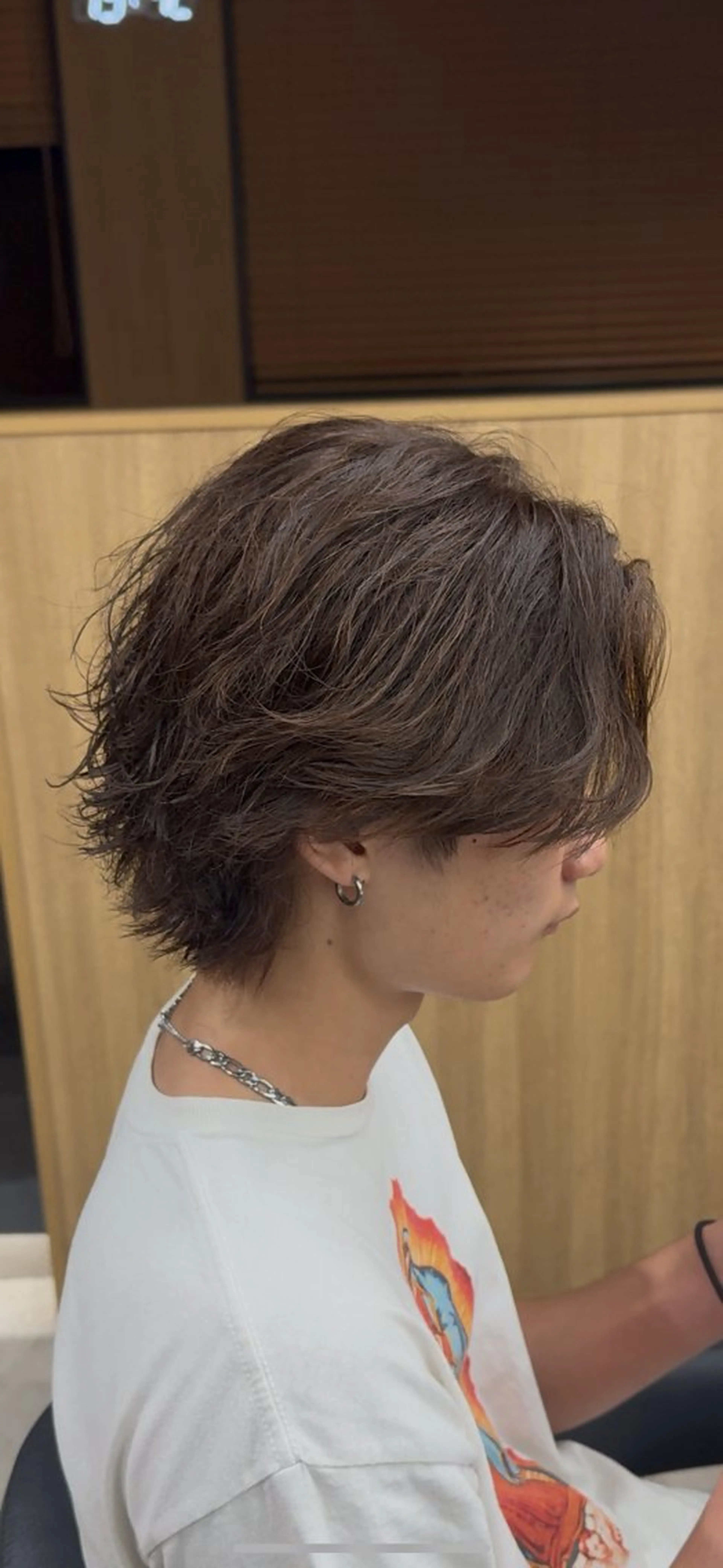 ミディアム パーマ メンズ 渋谷サーフカール アメカジ美容師のヘアスタイル