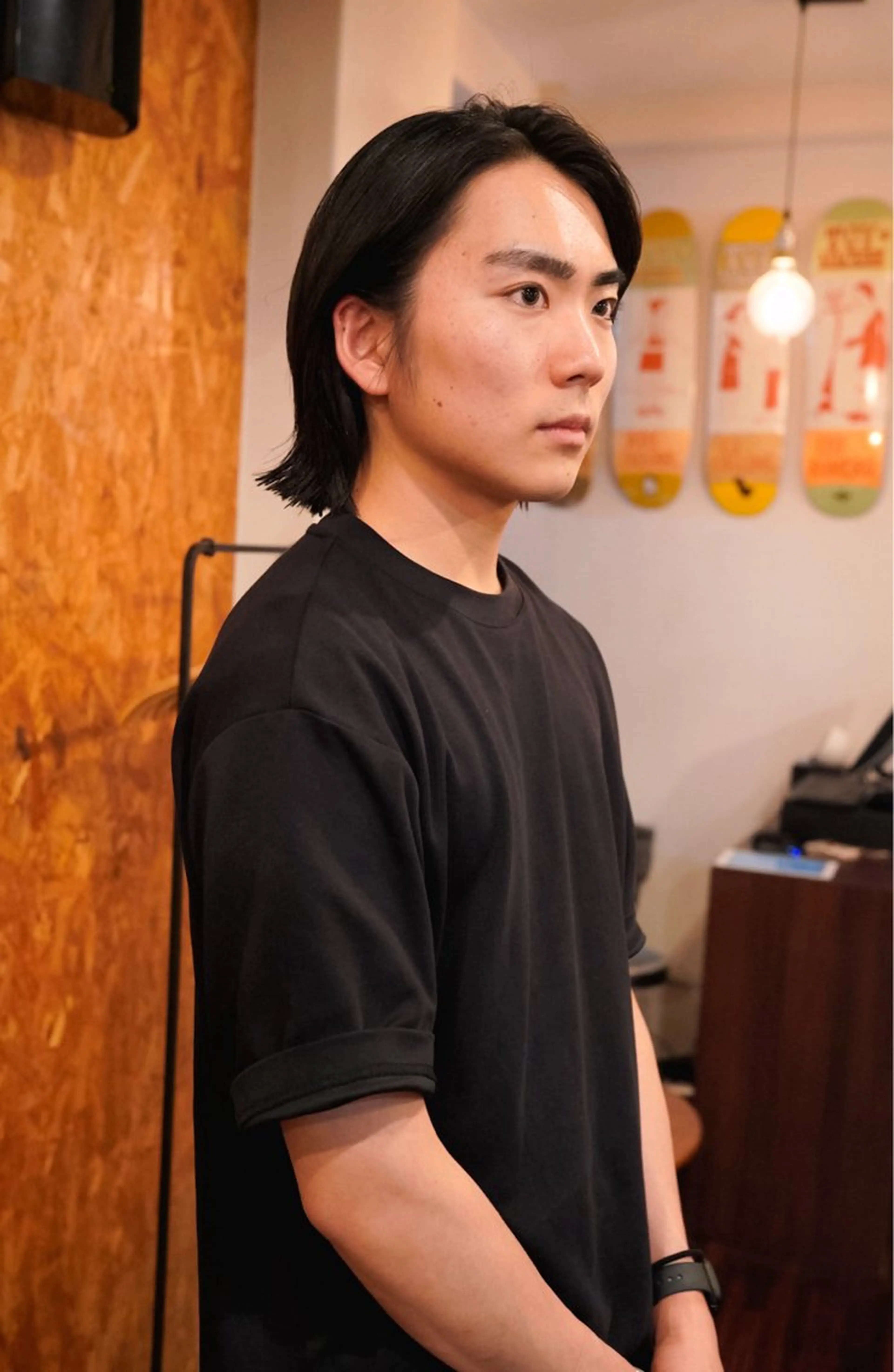 ミディアム メンズ 千葉 慎也のヘアスタイル